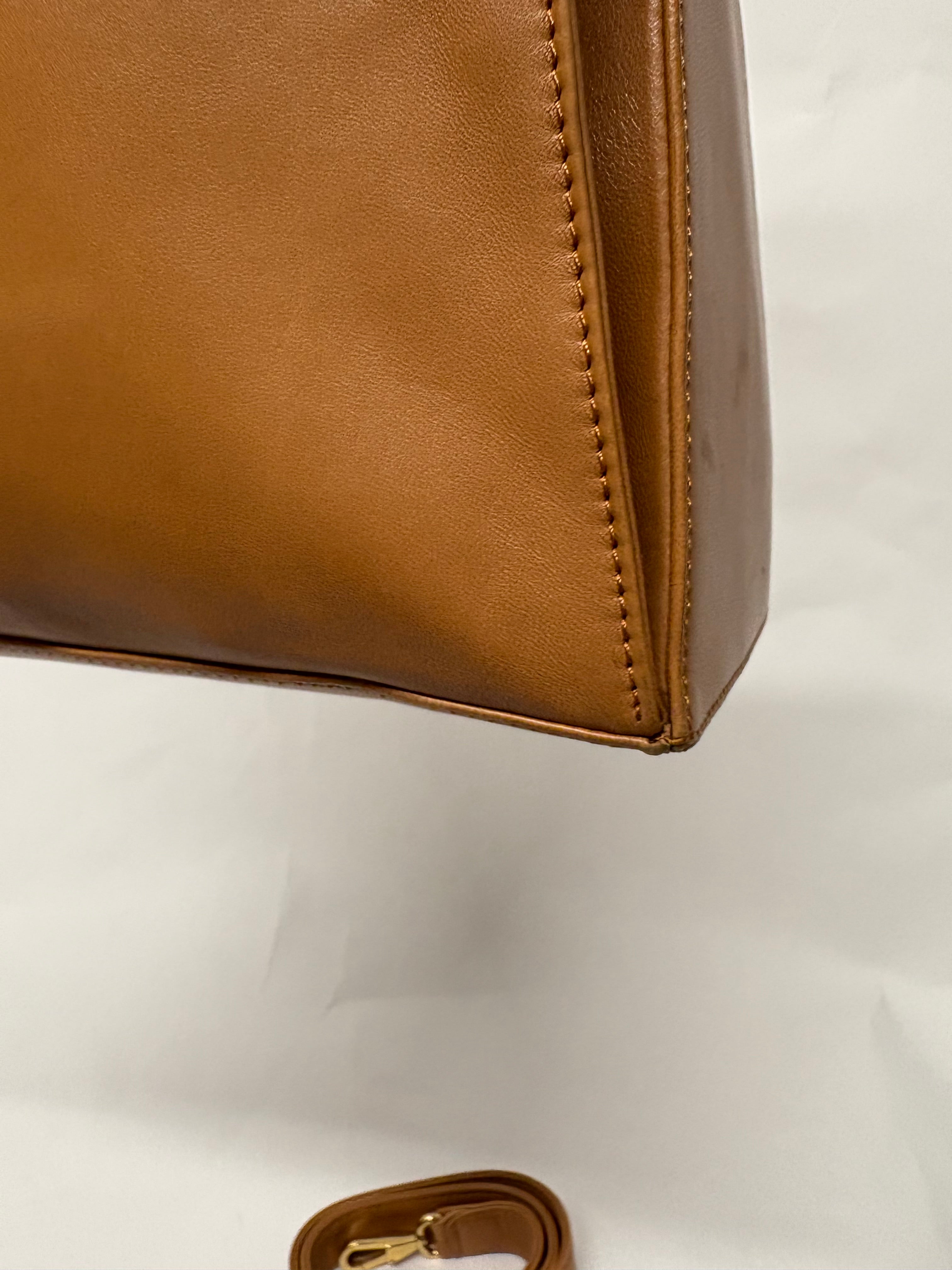 Loewe Vintage Piel Tafilete Camel 2-Way Original con bandolera