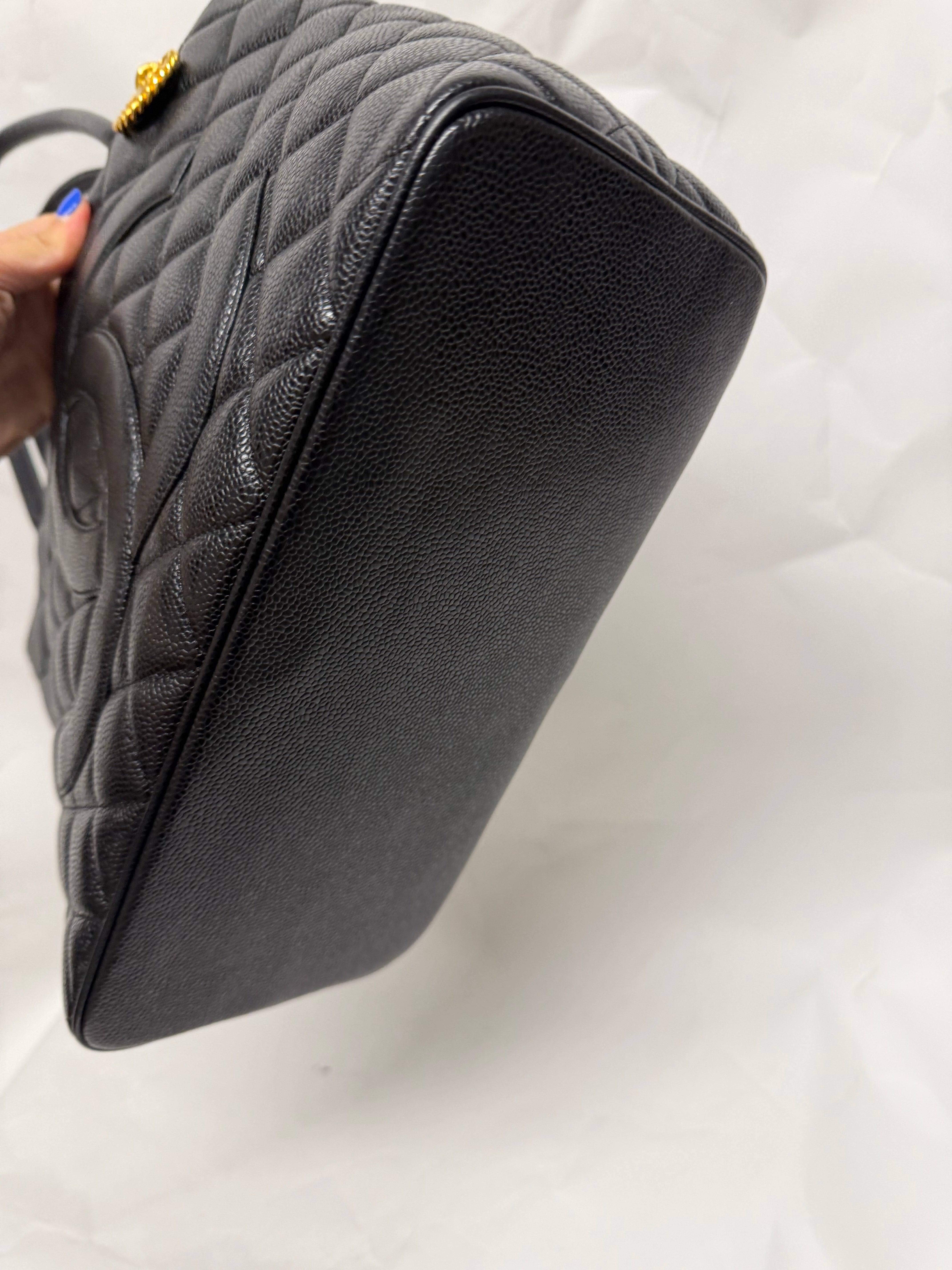 Chanel Medallion Tote | Caviar Black Gold