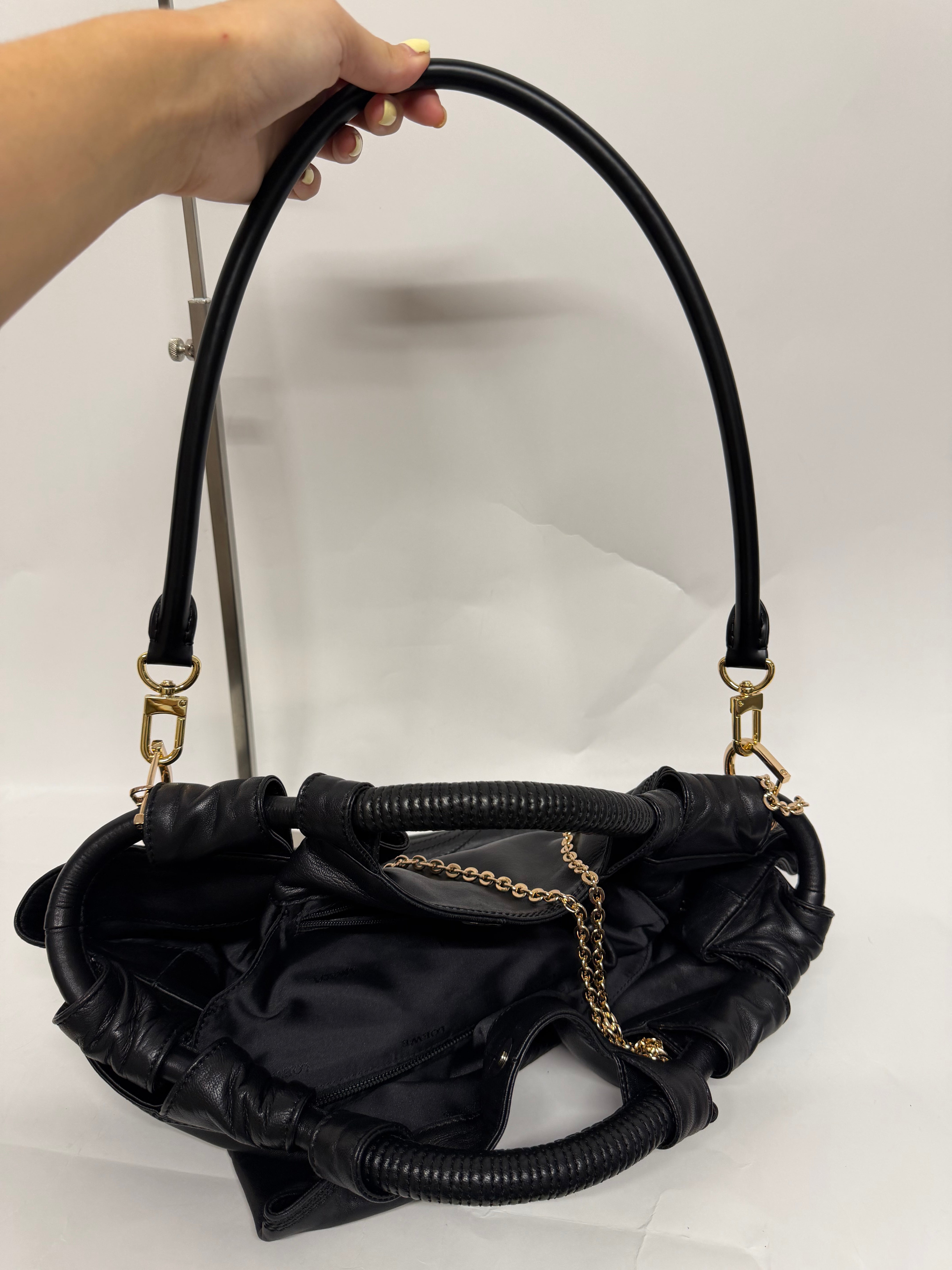 Loewe Aire nappa pequeño Negro dos bandoleras