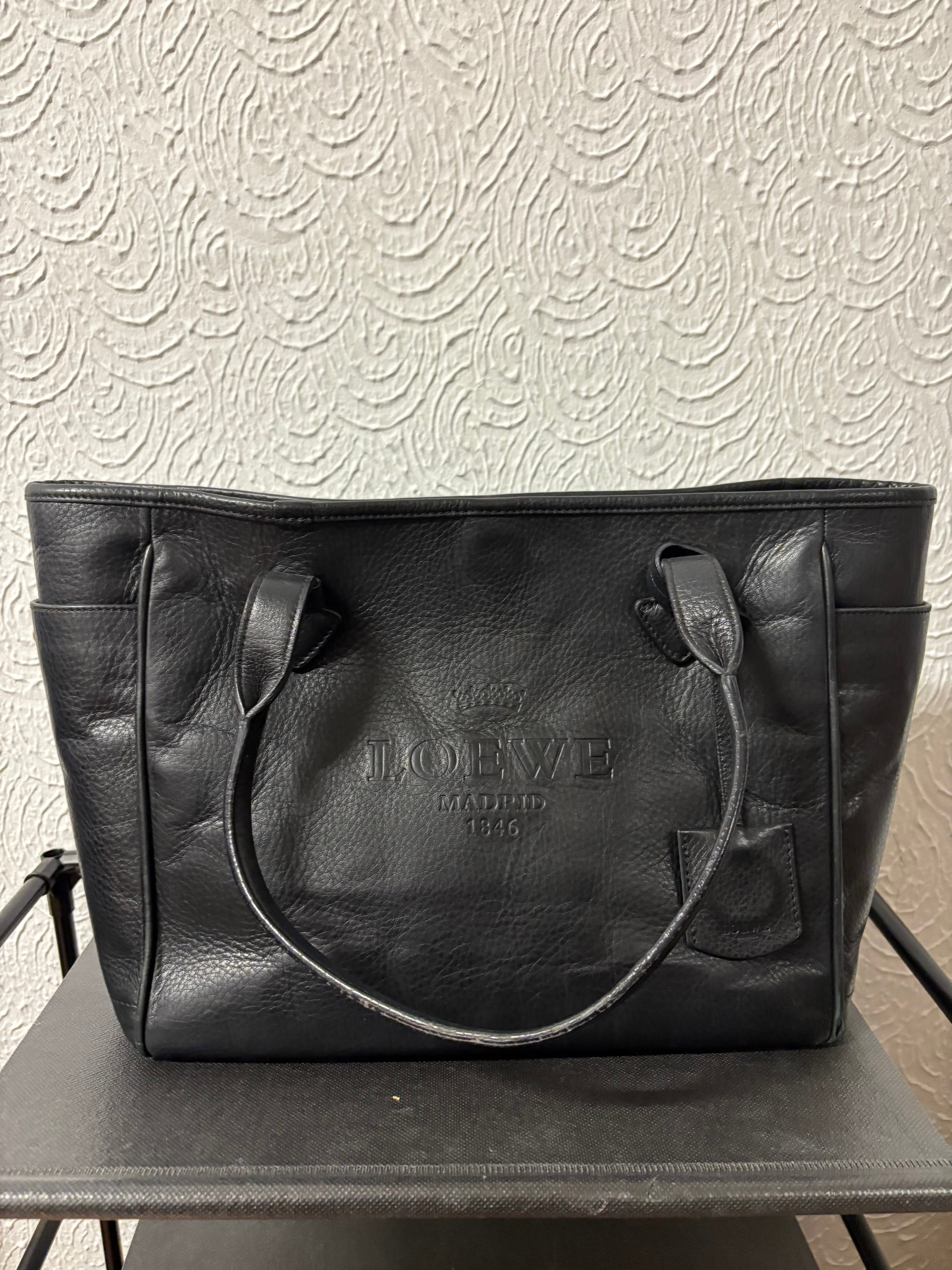 Loewe heritage tote negra vintage