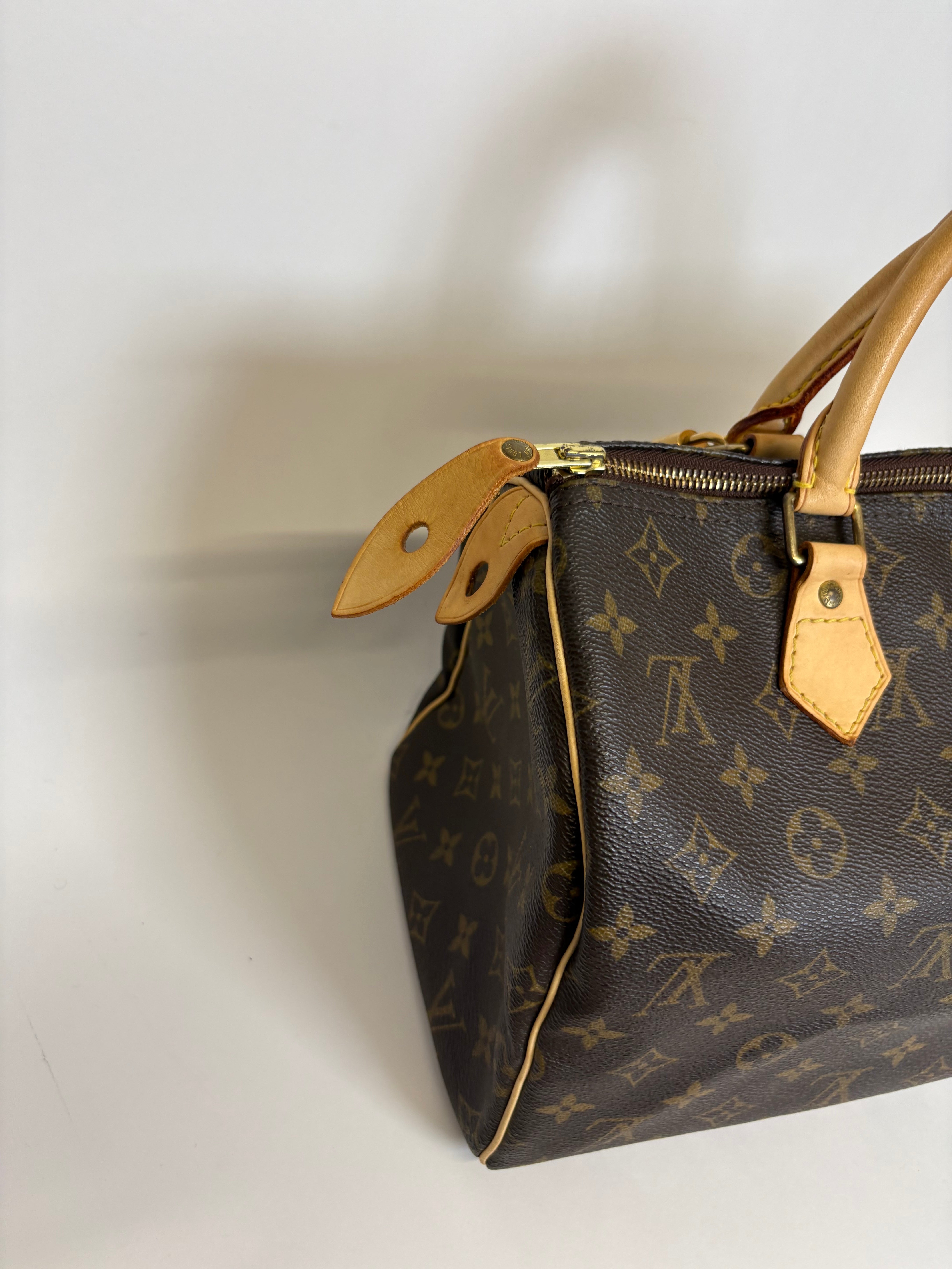 Louis Vuitton speedy 30 canvas monogram con bandolera extra