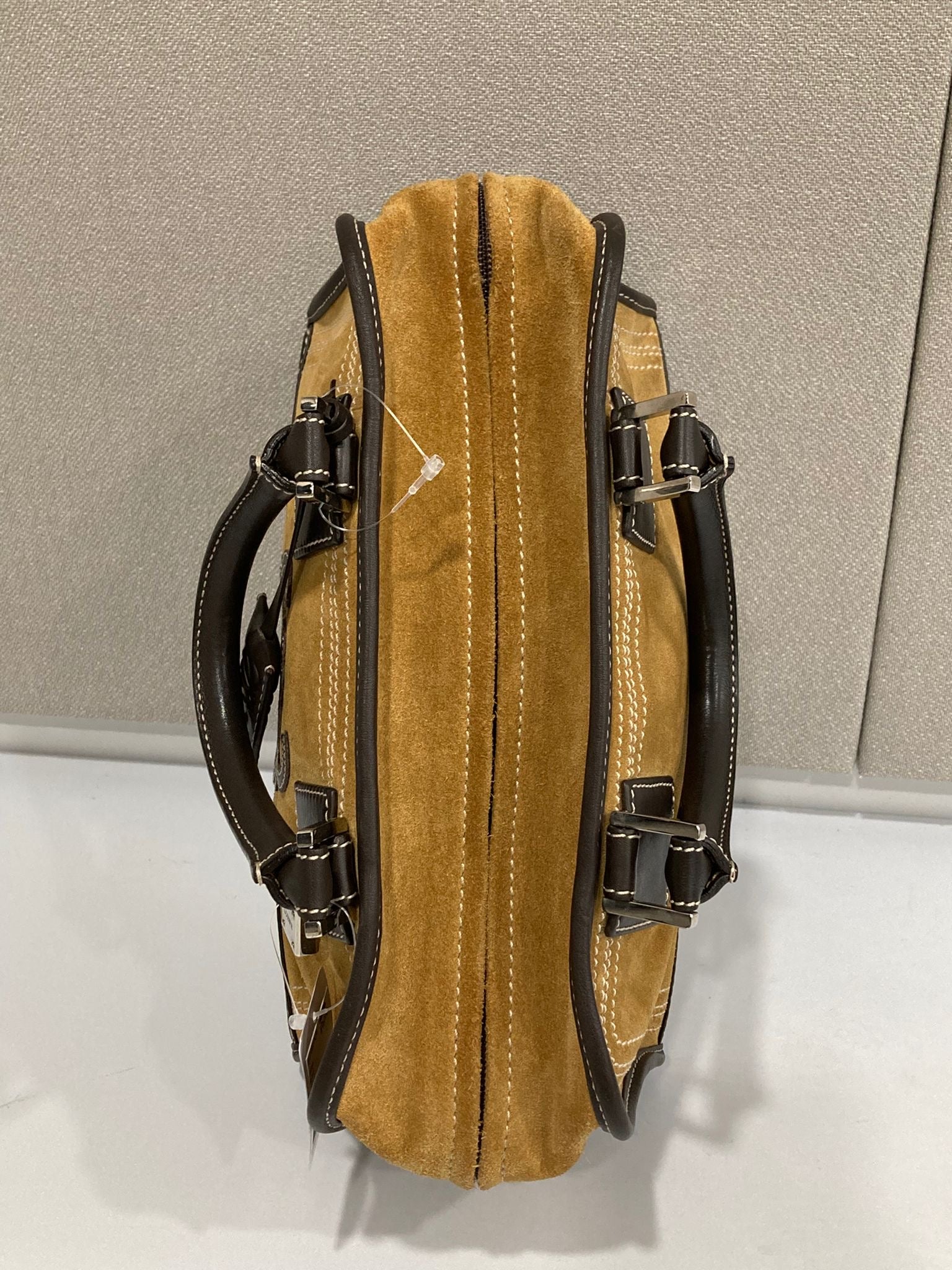 Loewe Amazona 28 Ante oro y Piel Camel/Marrón