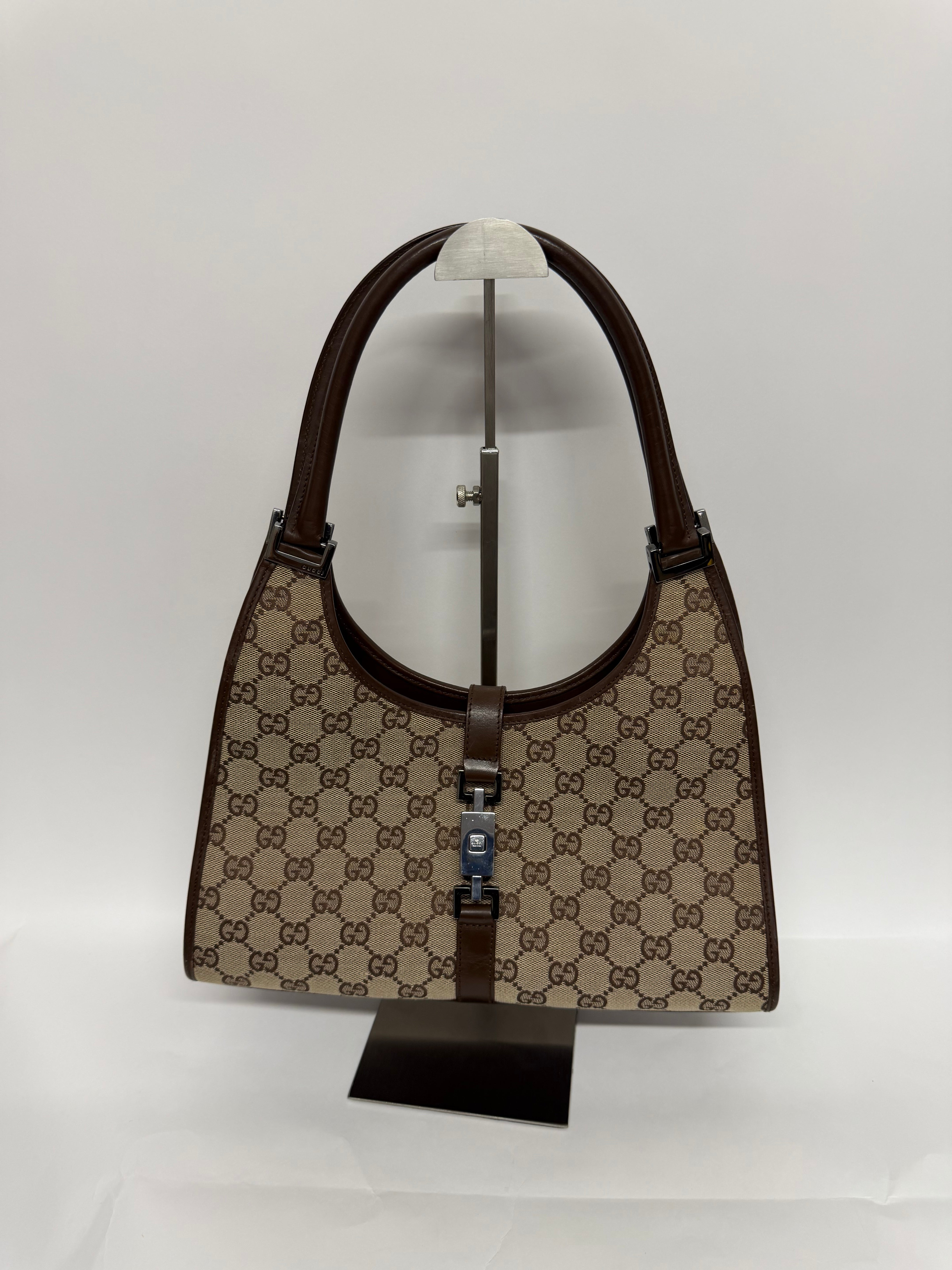 Gucci GG Canvas Handbag Vintage 1998 Marrón