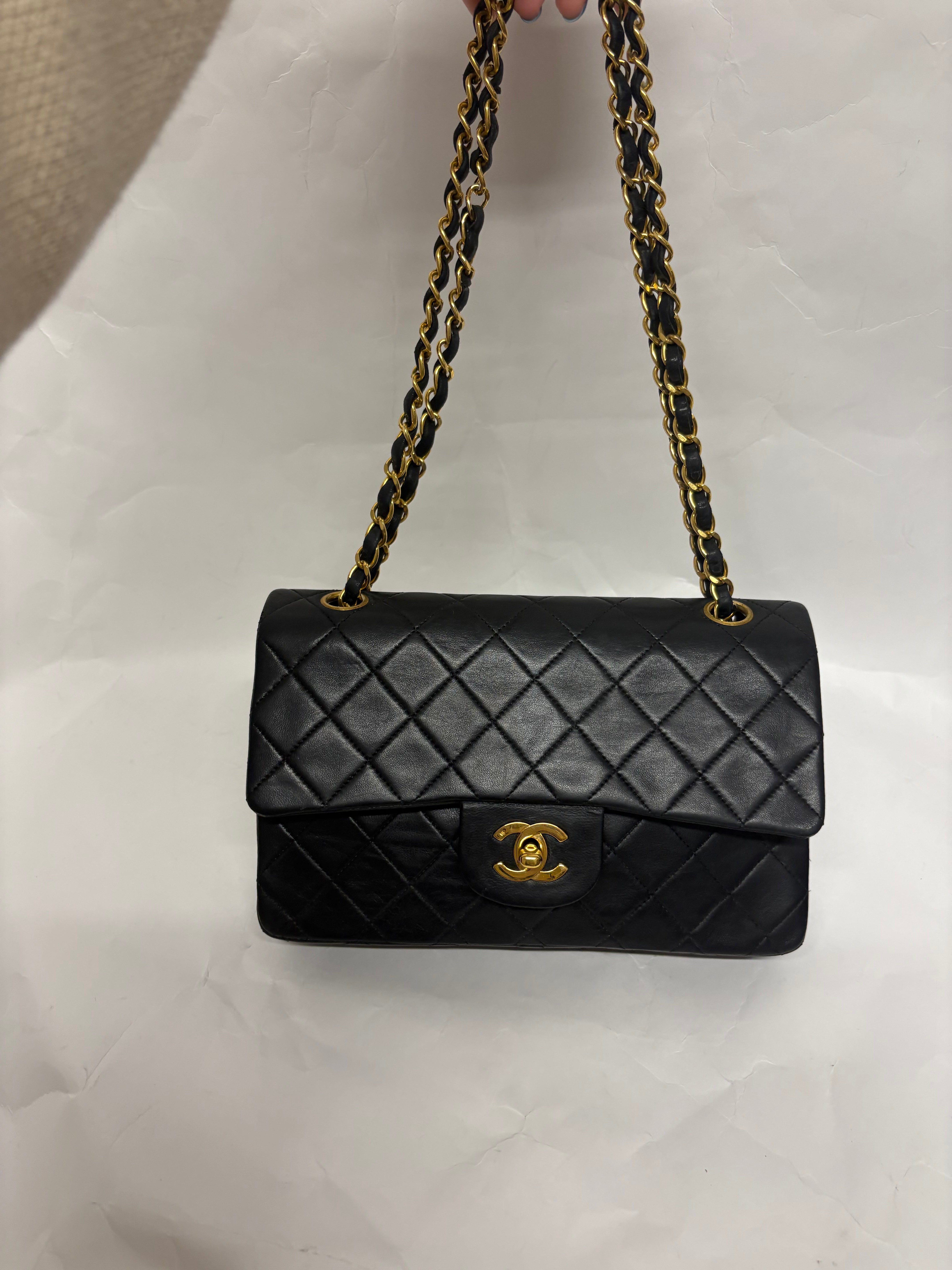 Chanel Timeless Matelassé 23 Double Flap negro serie 1