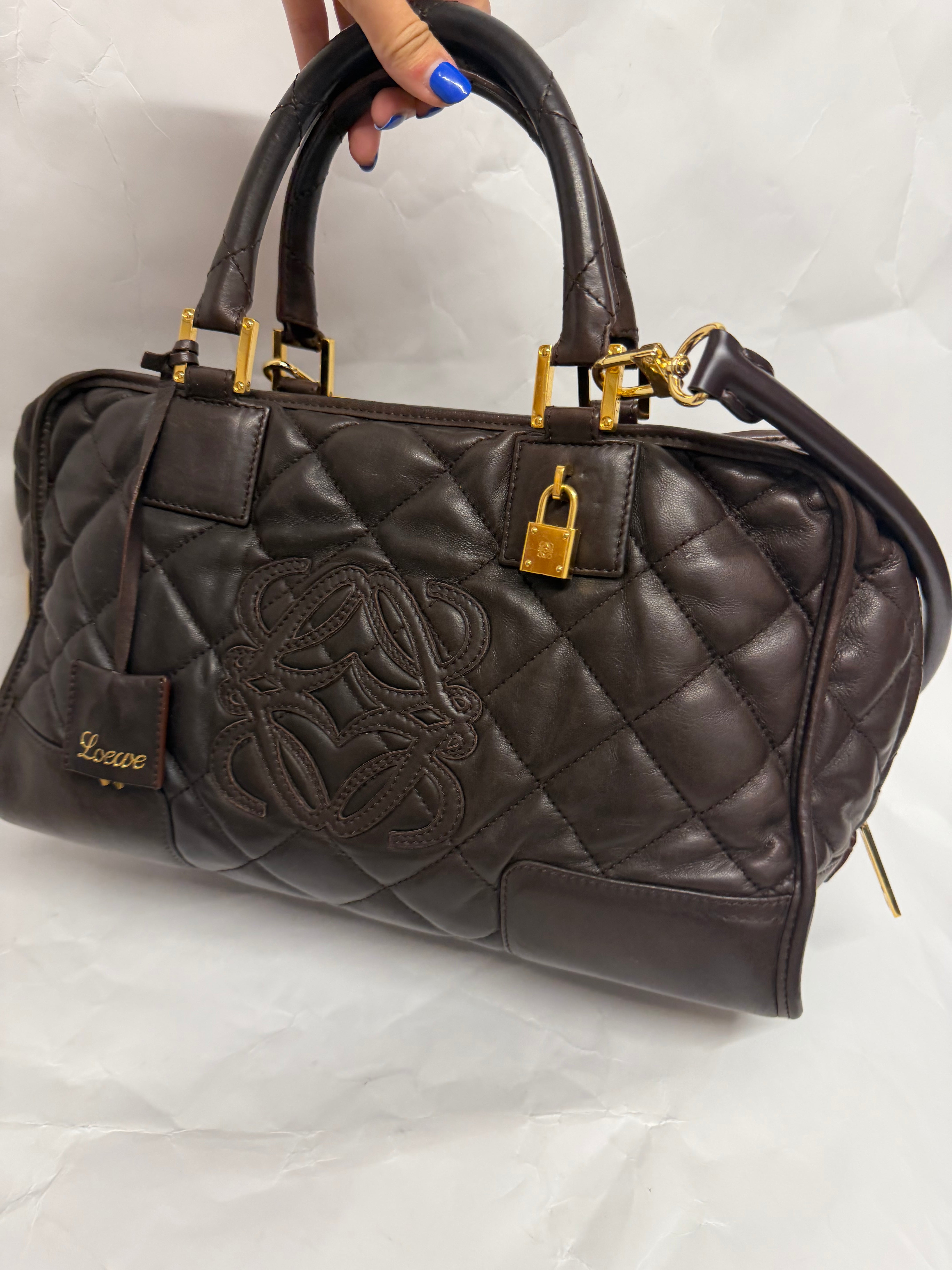 Loewe Amazona 36 Acolchada | Marrón Chocolate