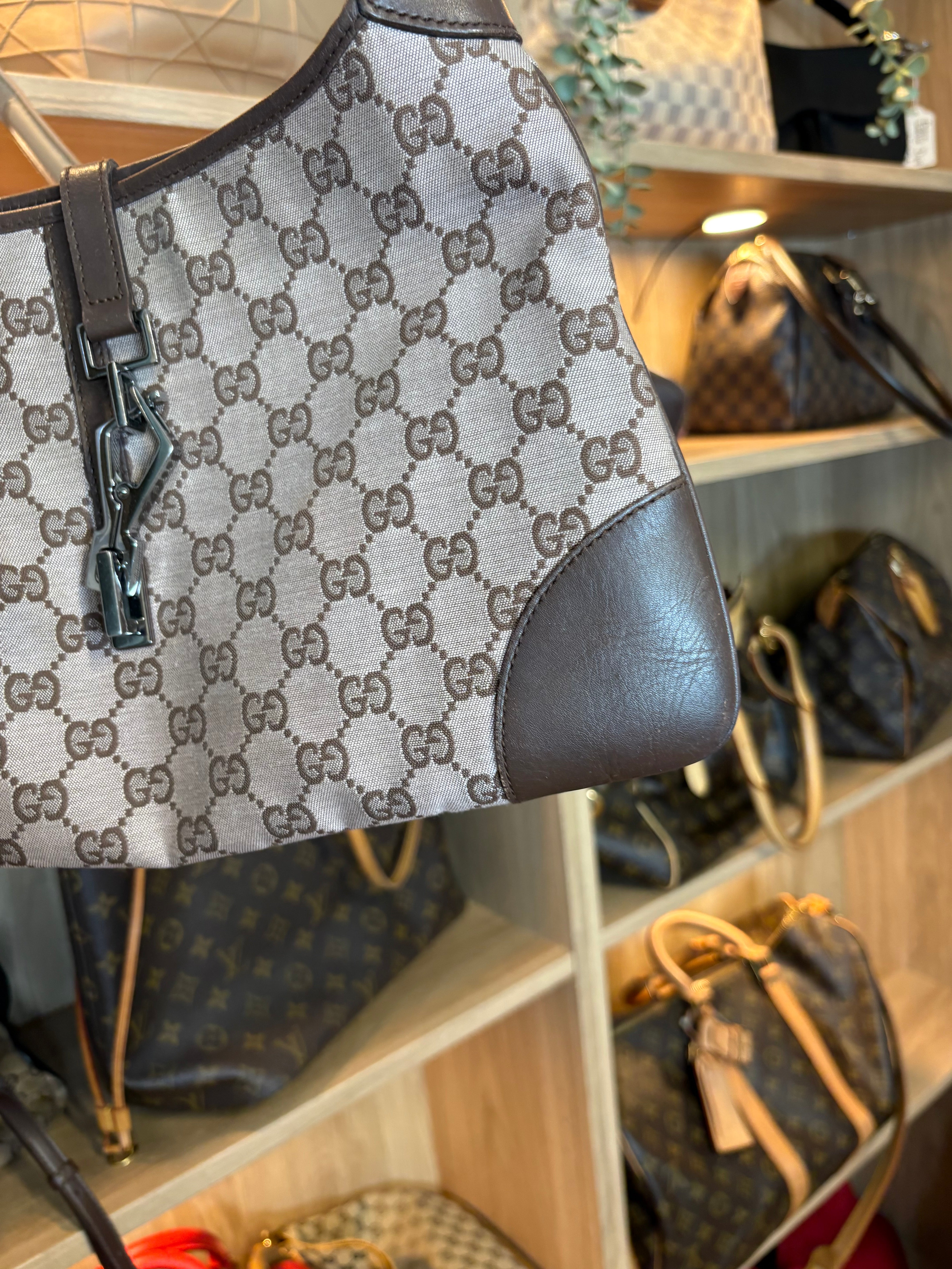 Gucci Jackie Vintage canvas marrón