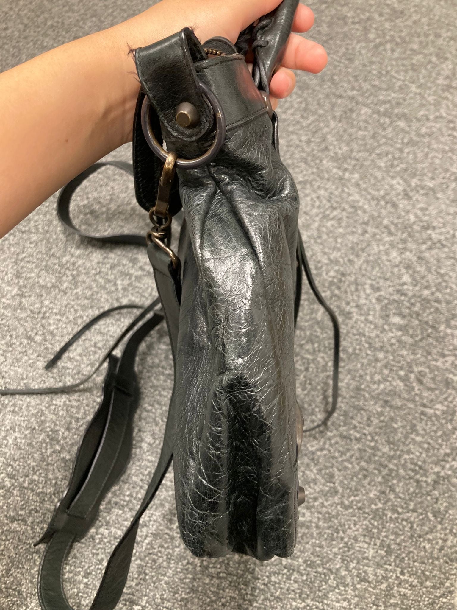 Balenciaga City Classic bandolera – Piel verde oscuro