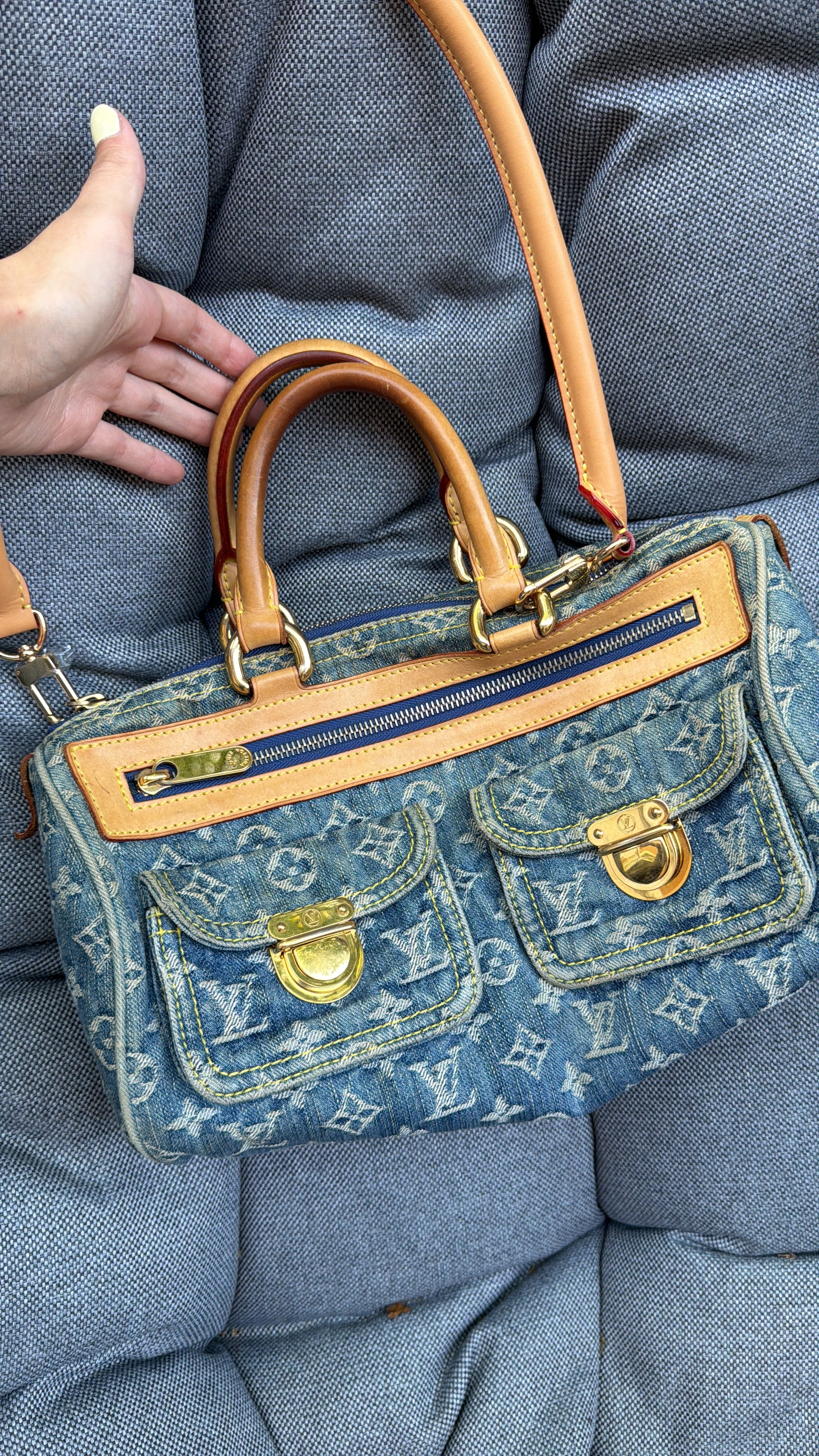 Louis Vuitton Neo Speedy Denim Monogram Azul
