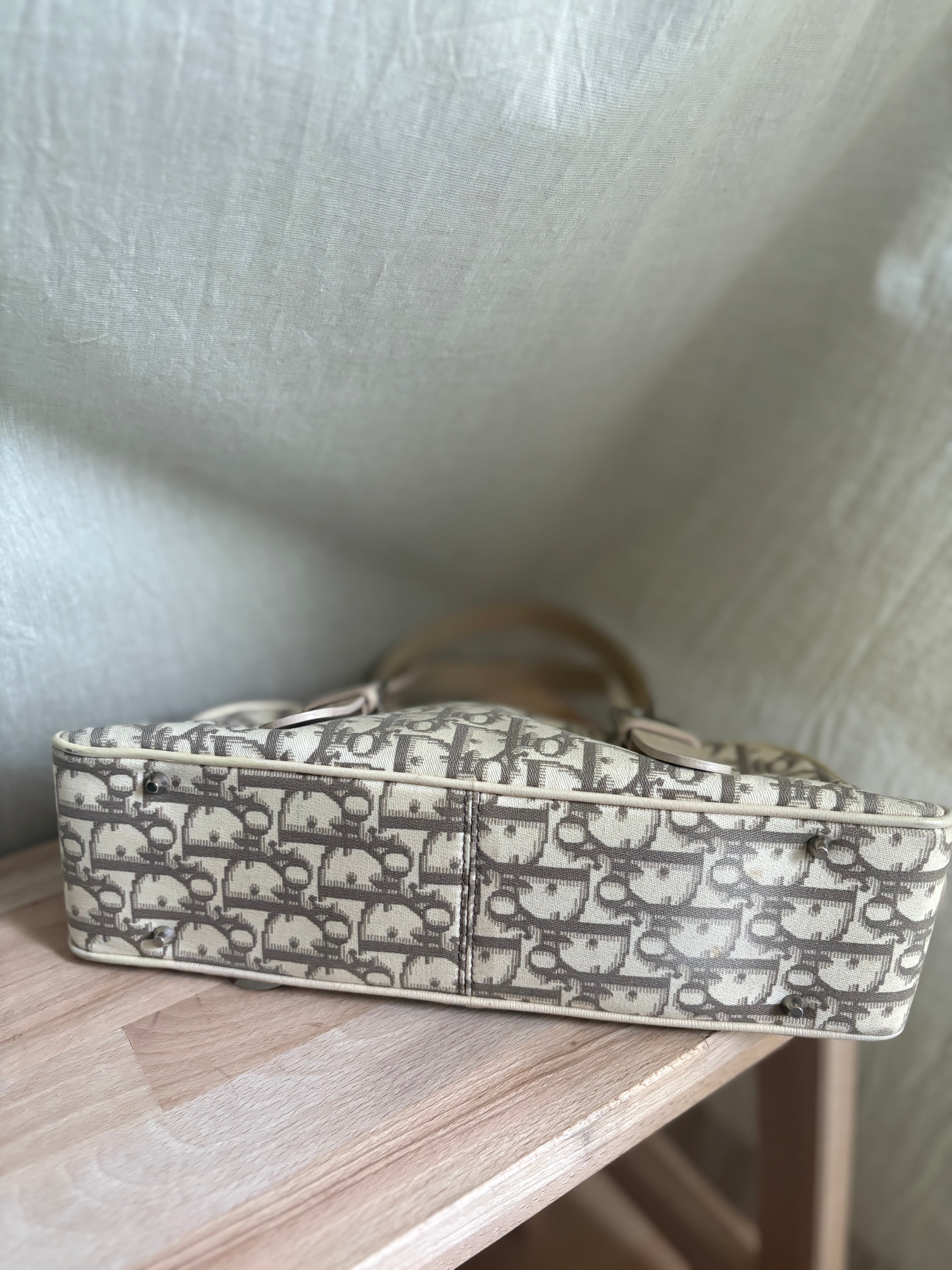 Bolso Dior Trotter Floral Canvas Beige