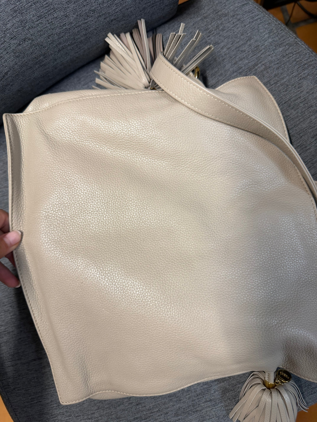 Loewe Flamenco mediano beige gris