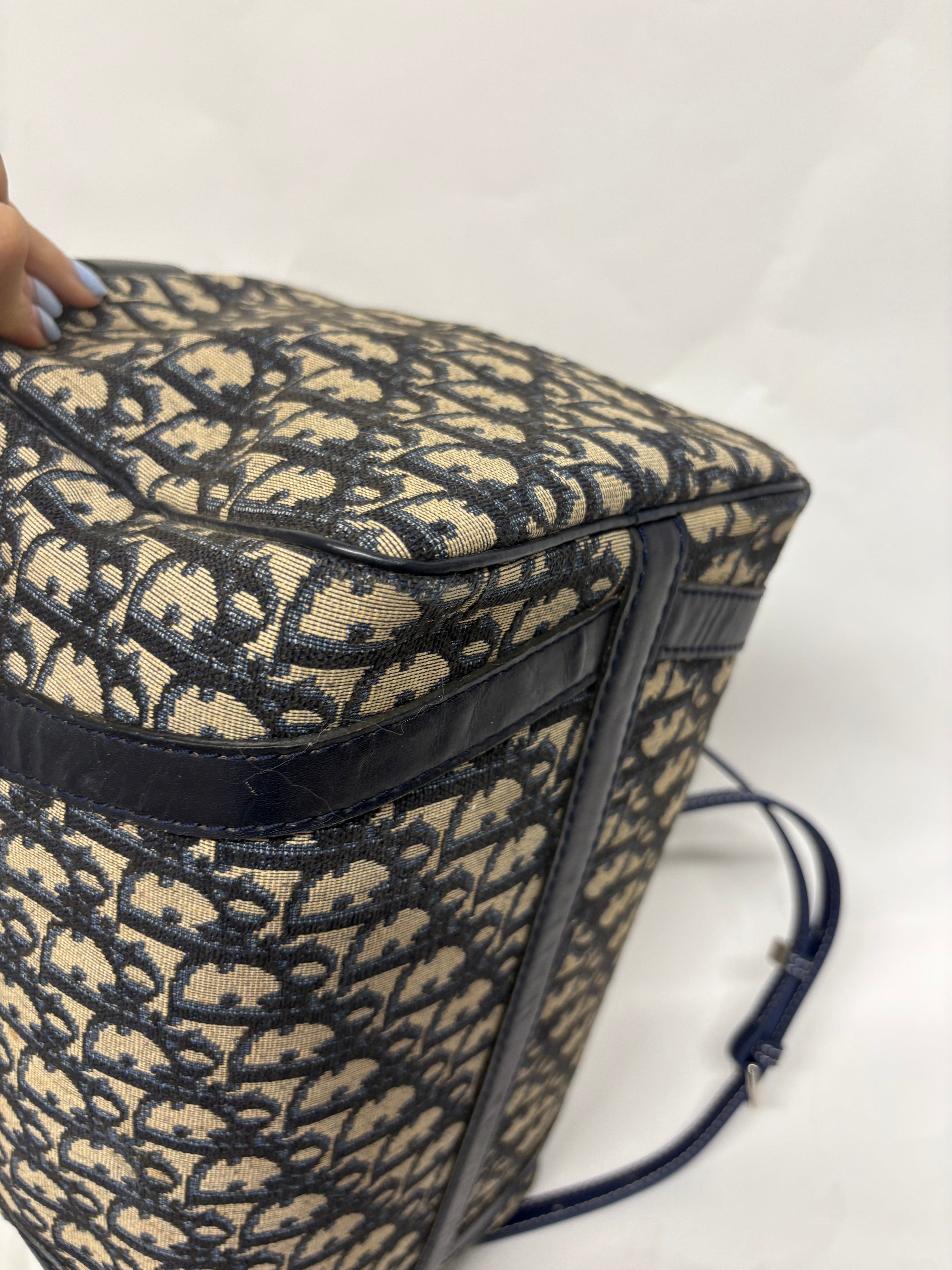 Christian Dior Trotter Bowling 30 Azul Marino con bandolera