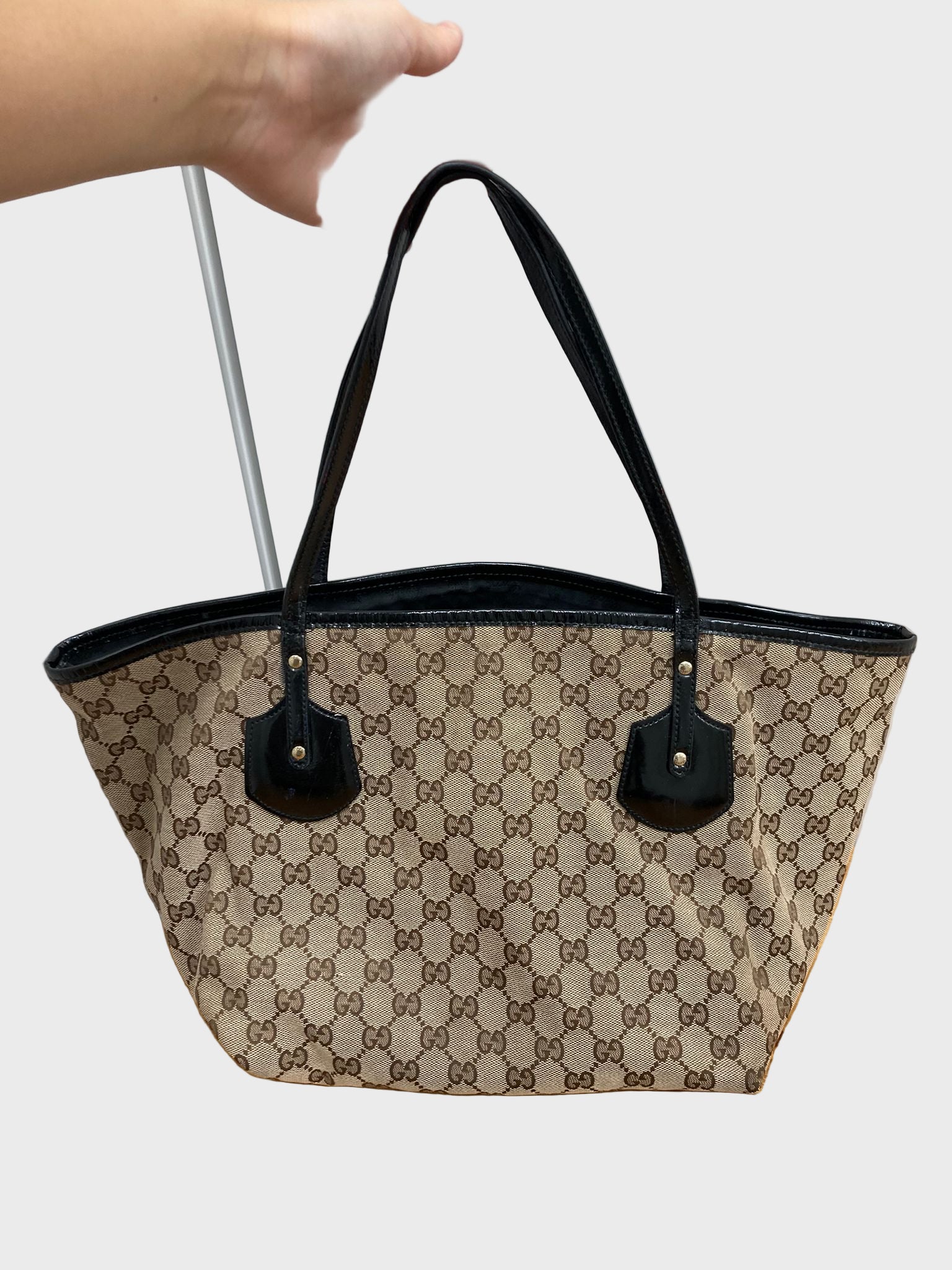 Gucci GG Canvas Tote Beige & negro