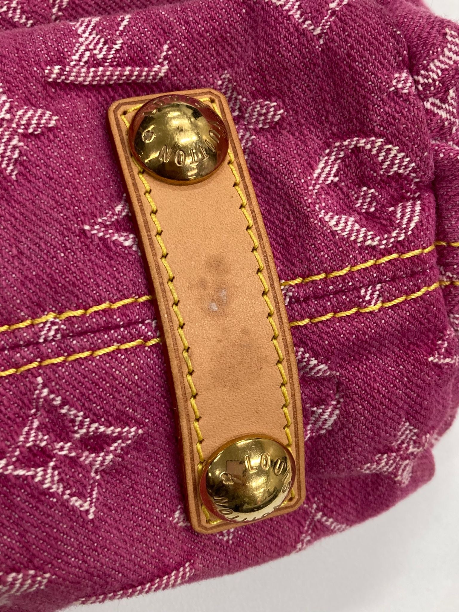 Bolso Louis Vuitton Baggy GM Monogram Denim rosa