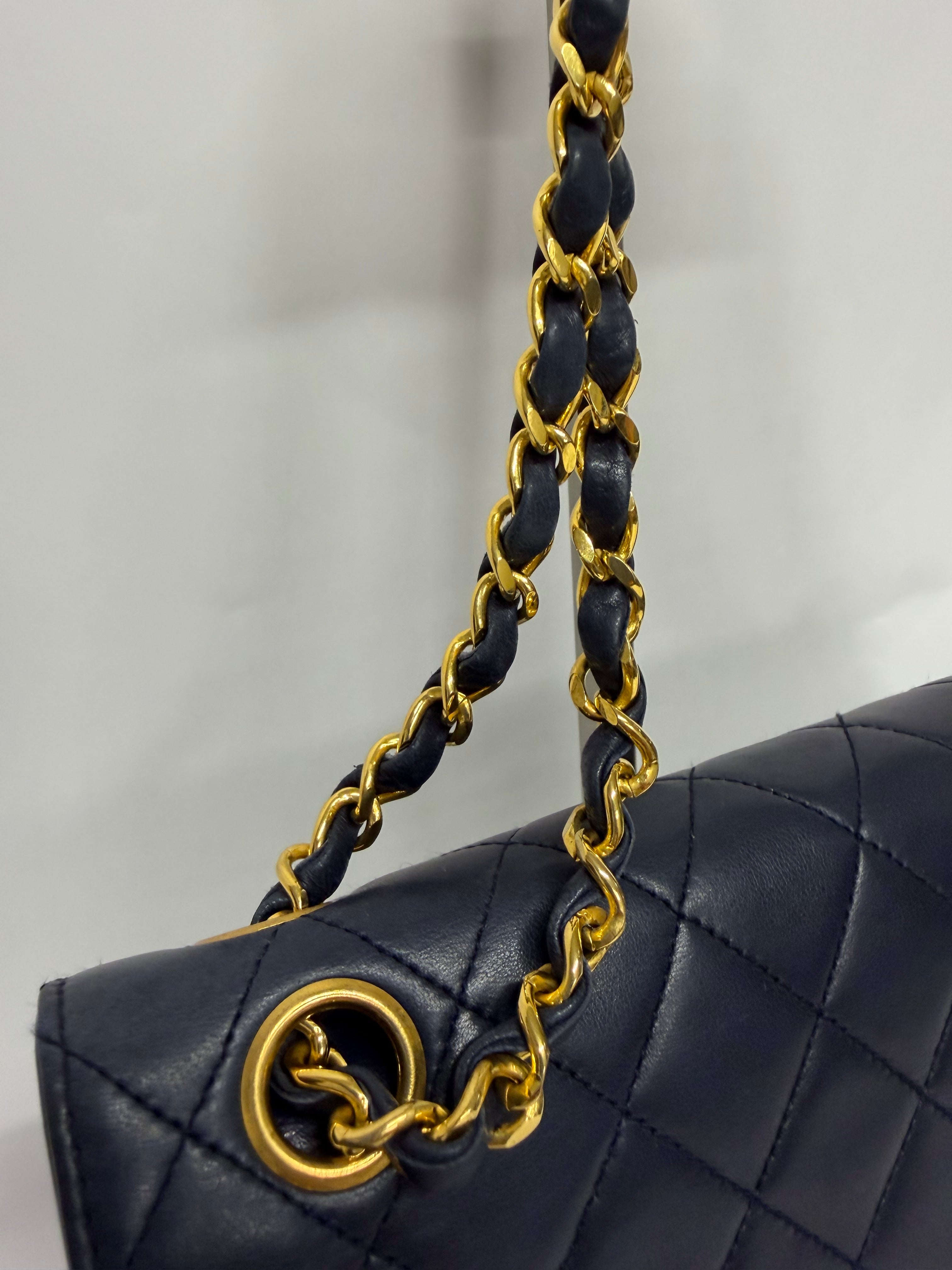 Chanel Timeless 25 Doble Solapa Navy Serie 0