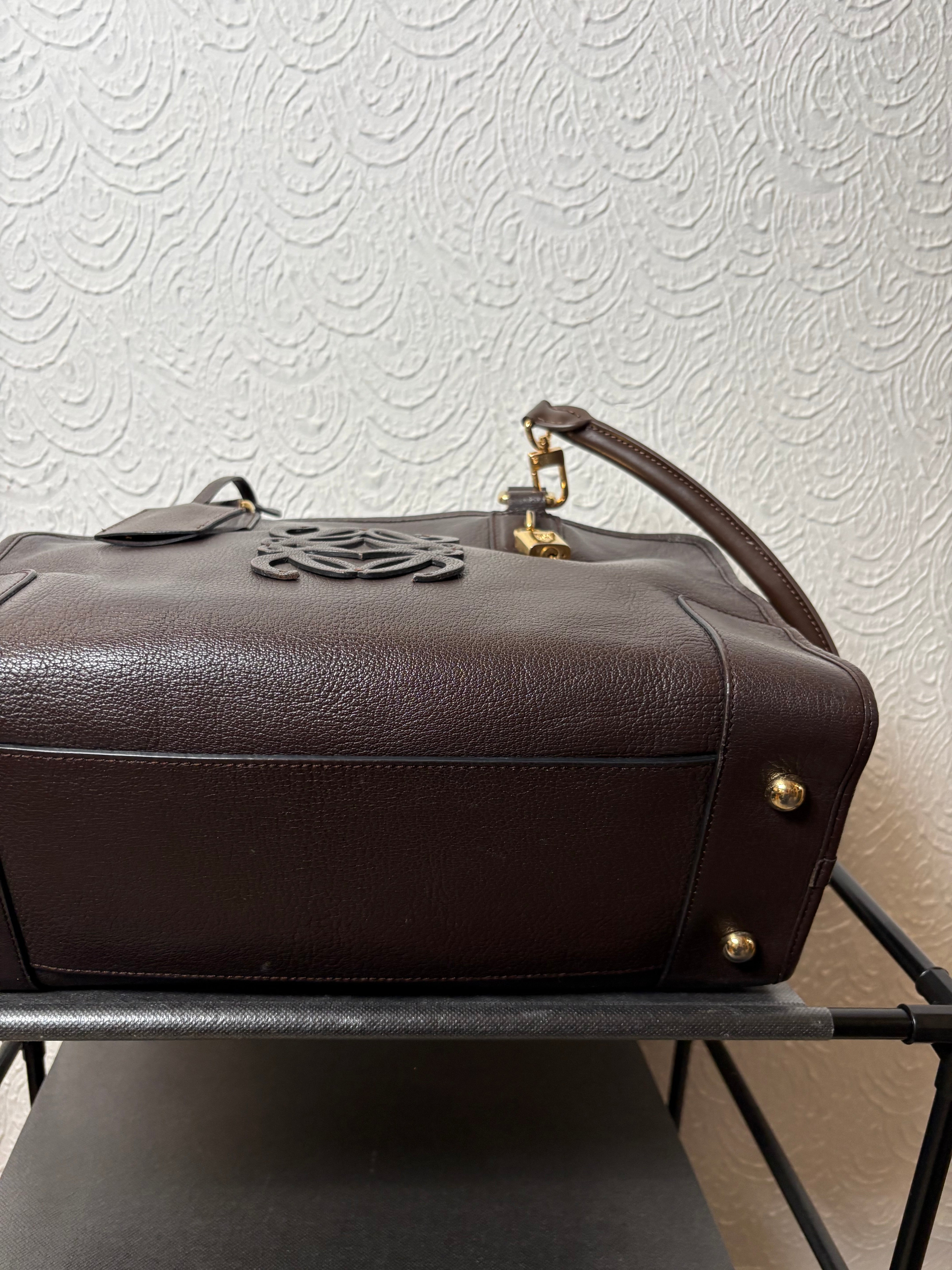 Loewe Amazona 35 Marrón chocolate con bandolera extra