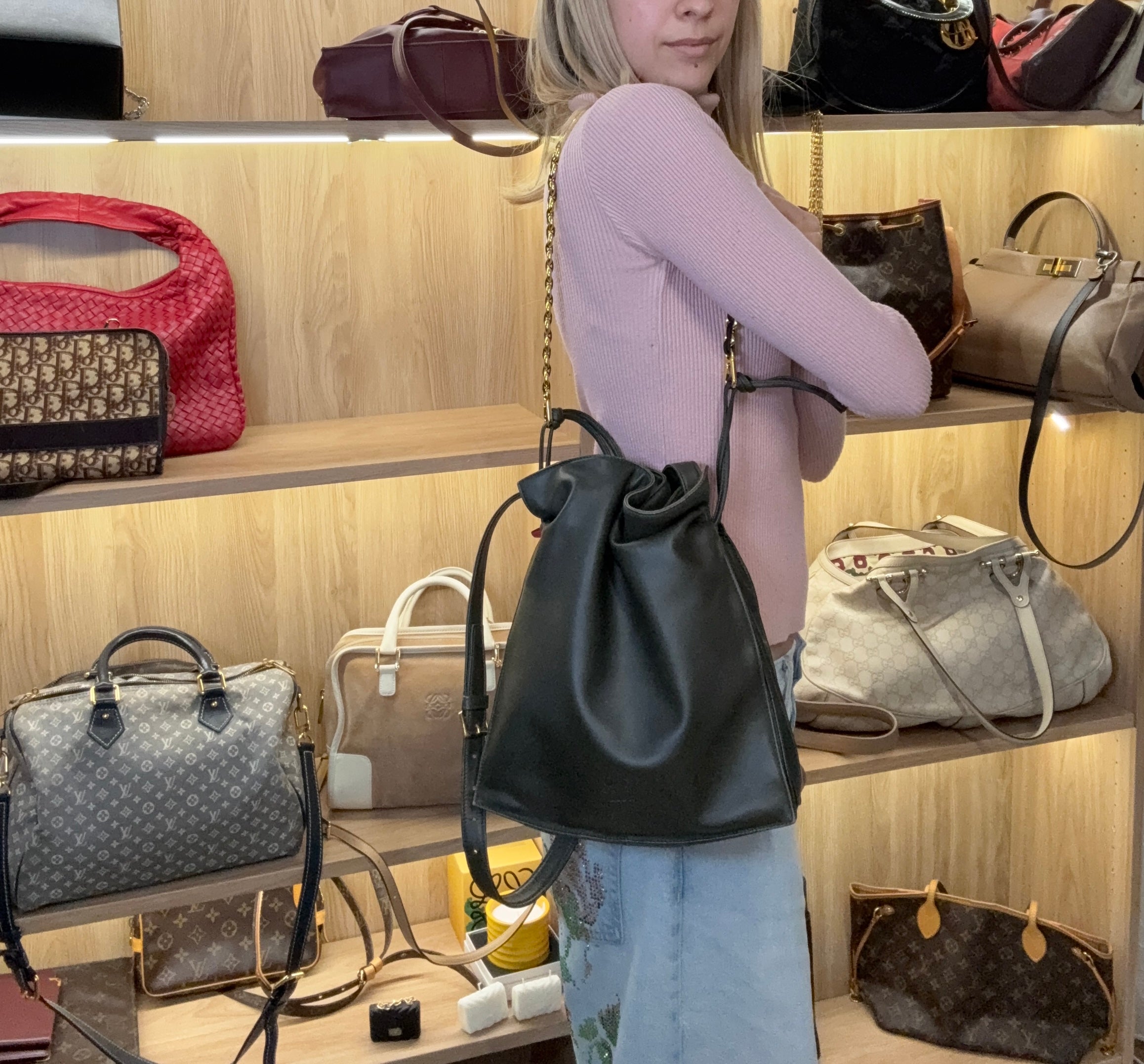 Loewe Flamenco Mediano Vintage Verde Oliva