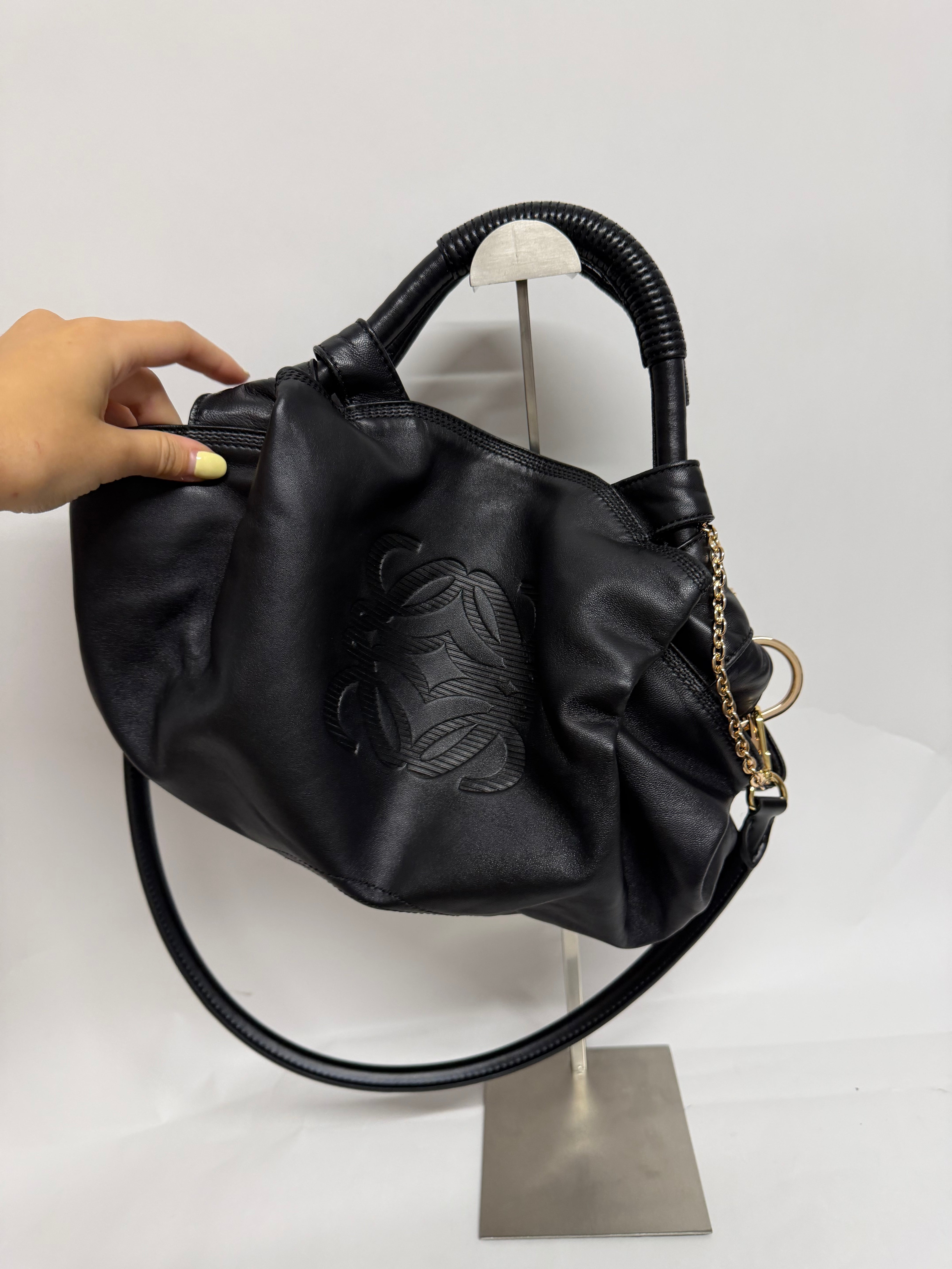 Loewe Aire nappa pequeño Negro dos bandoleras