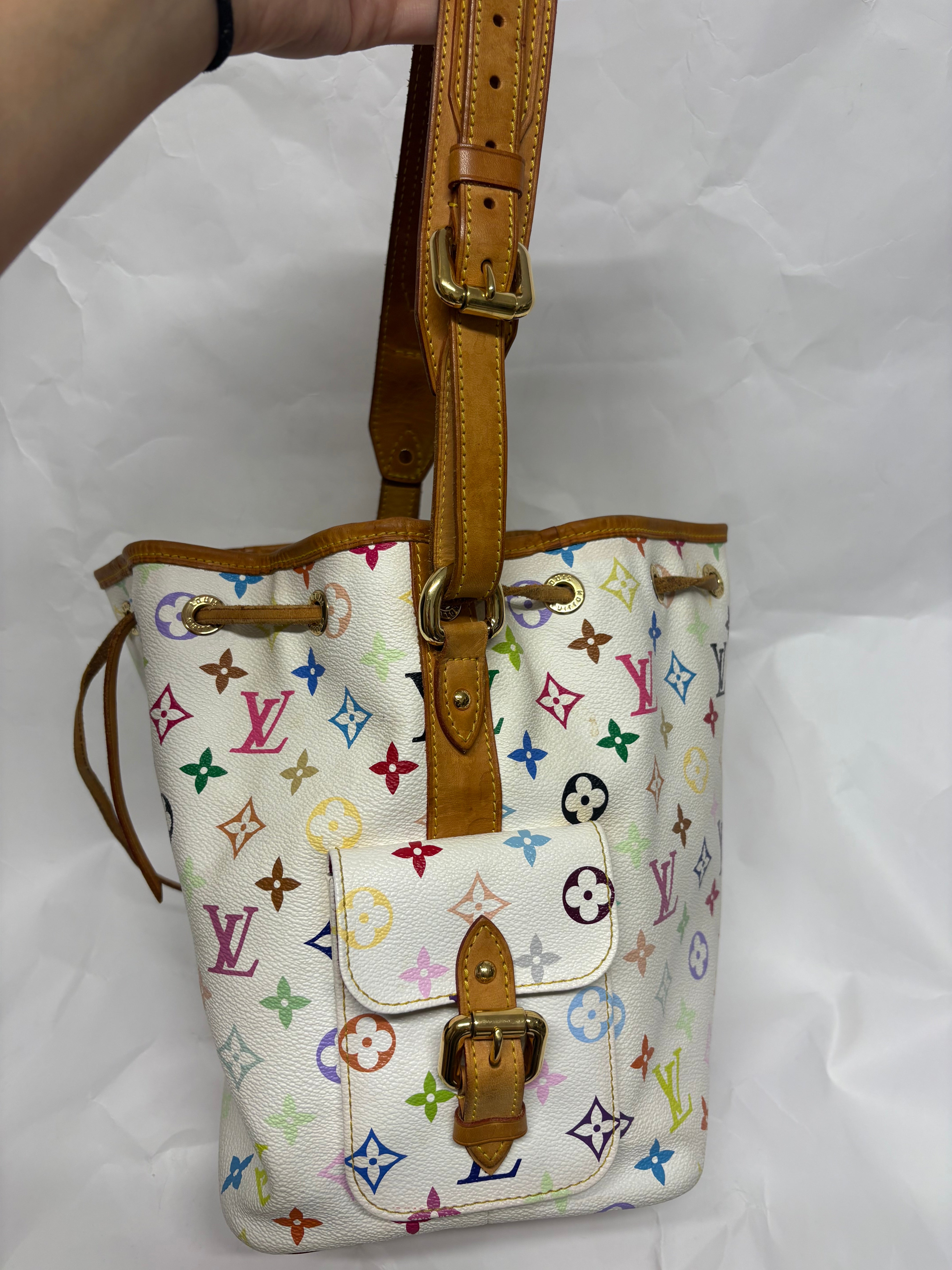 Louis Vuitton x Takashi Murakami Petit Noé Multicolor White – Edición Limitada