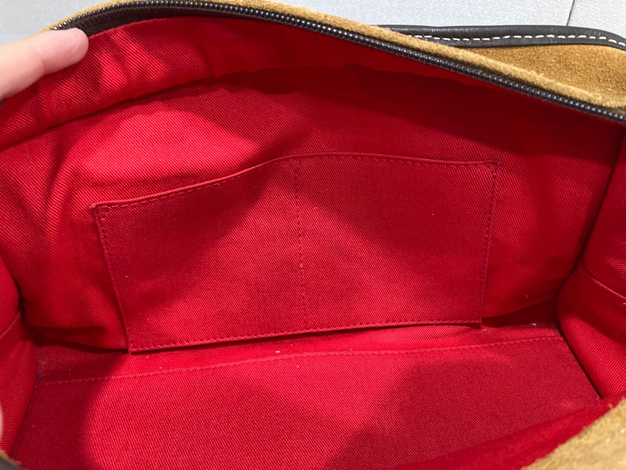 Loewe Amazona 28 Ante oro y Piel Camel/Marrón