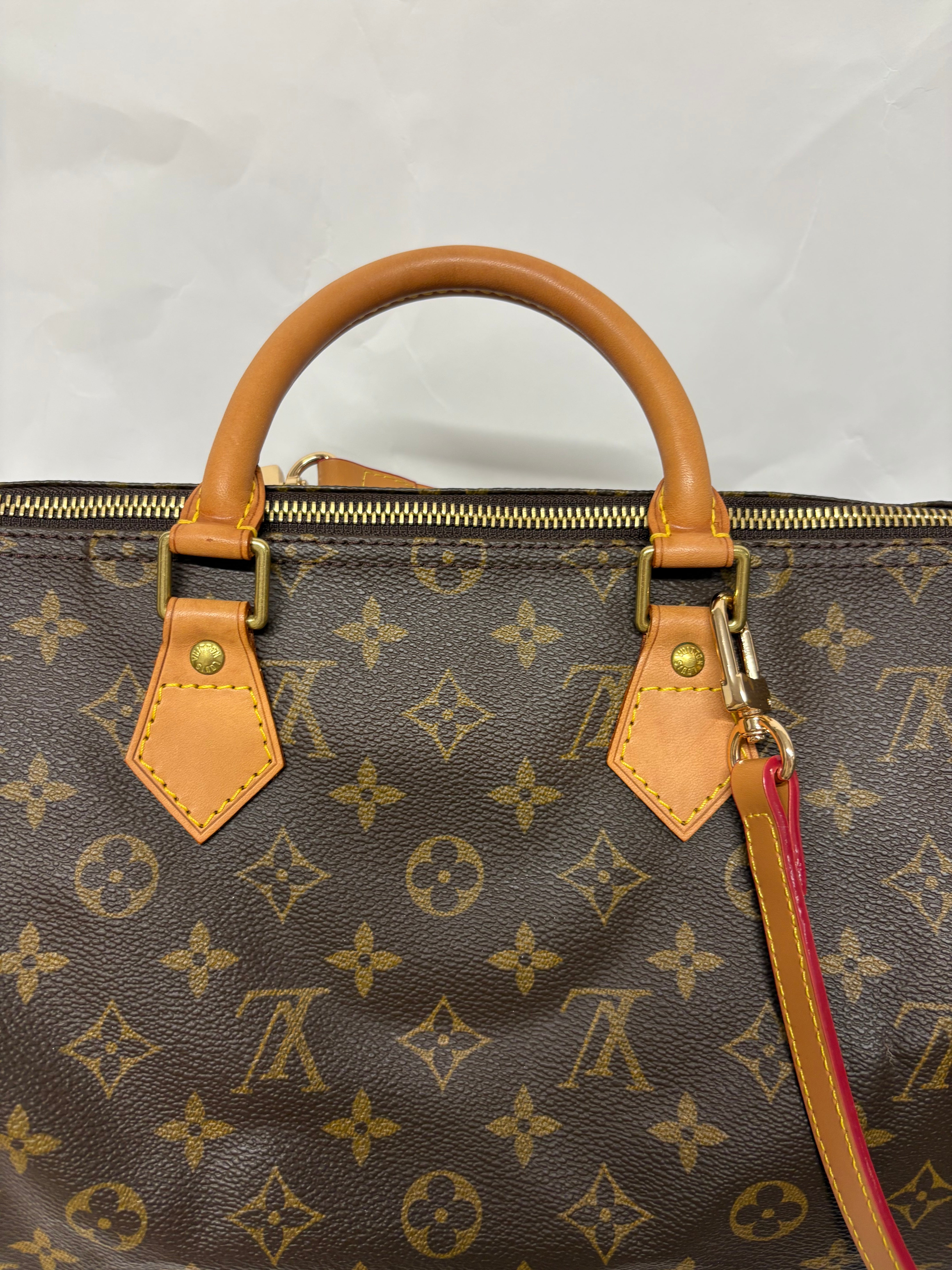 Louis Vuitton speedy 35 canvas monogram con bandolera extra