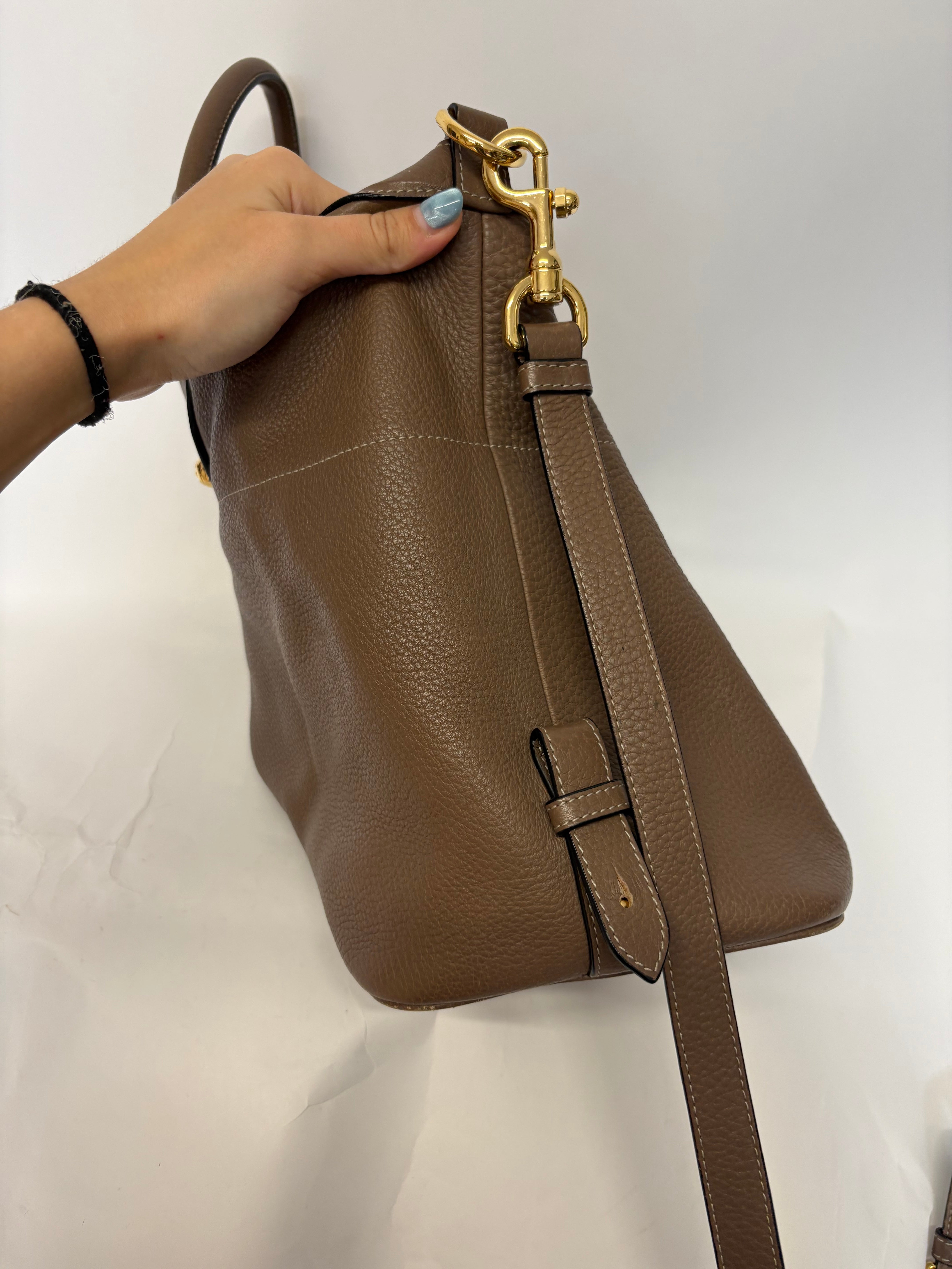 LOEWE Boston Bag Ostrich Pocket Edition grande camel
