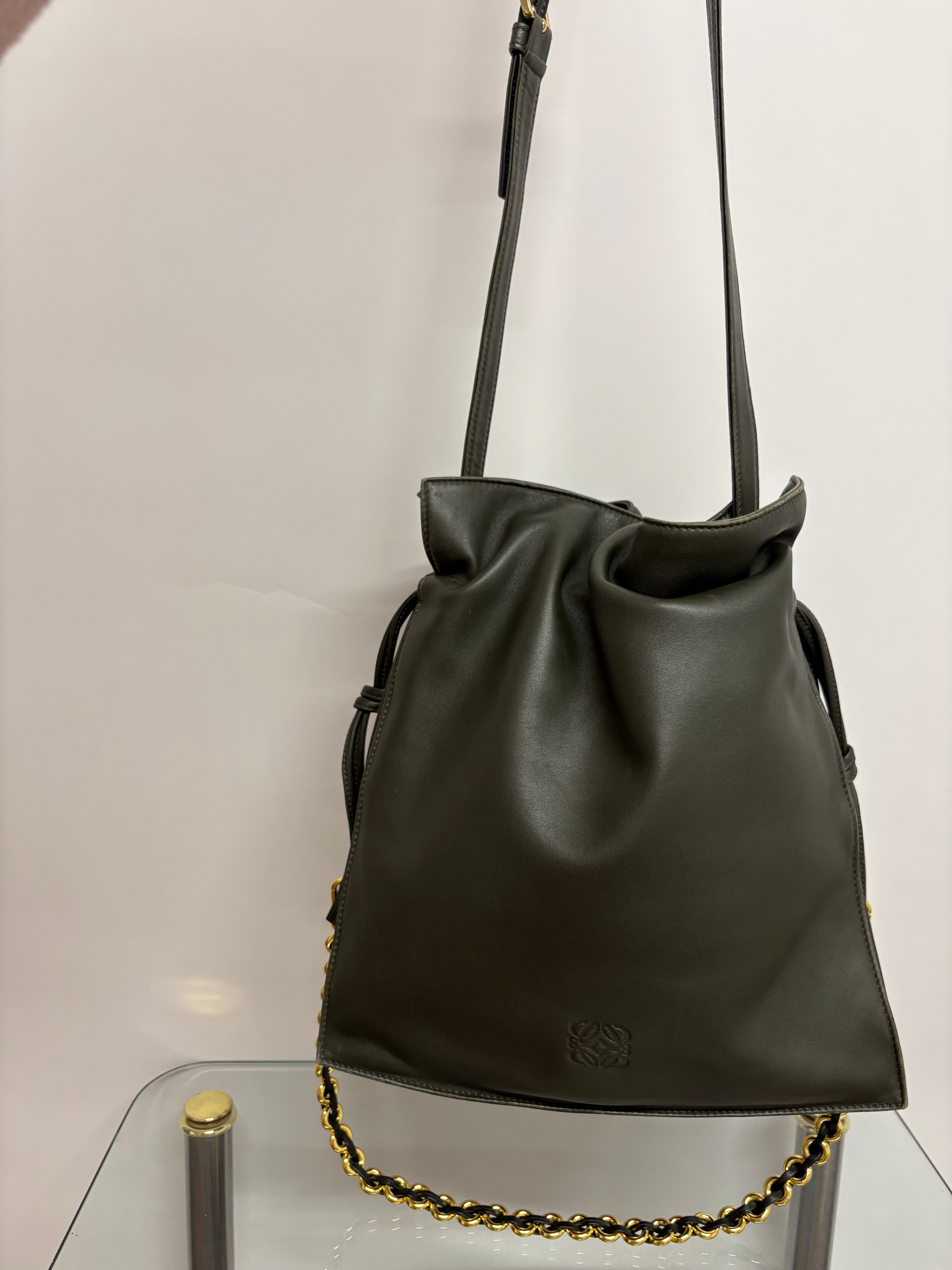 Loewe Flamenco Mediano Vintage Verde Oliva