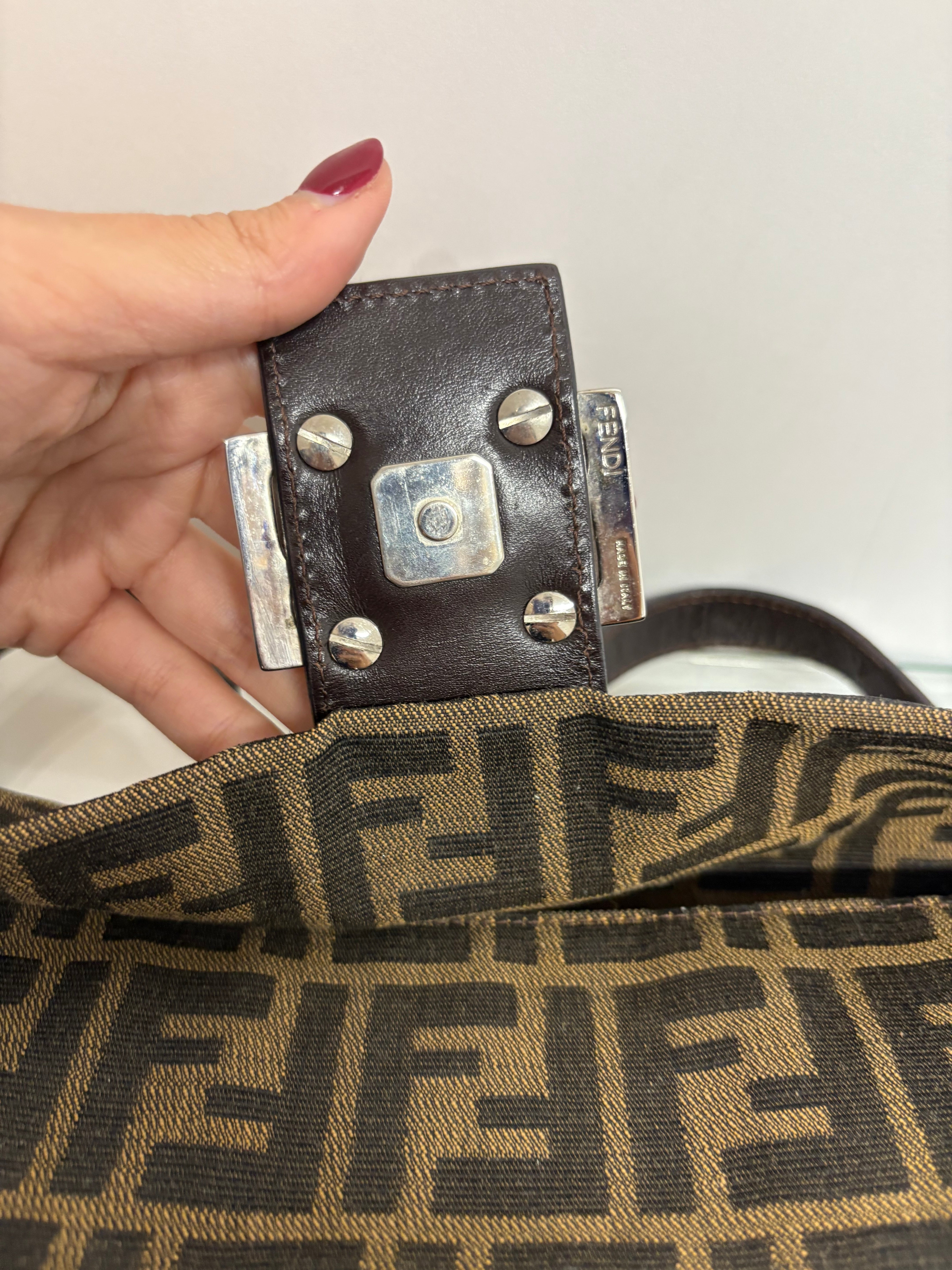 Fendi Baguette Zucca Marrón Vintage