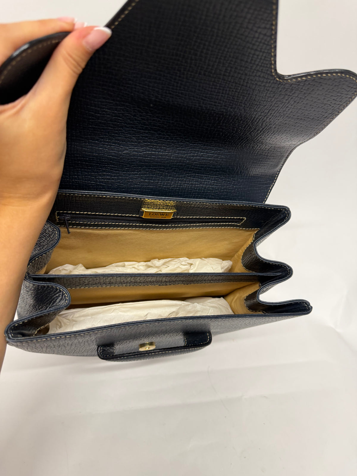 Loewe Barcelona Bandolera Vintage Azul Marino