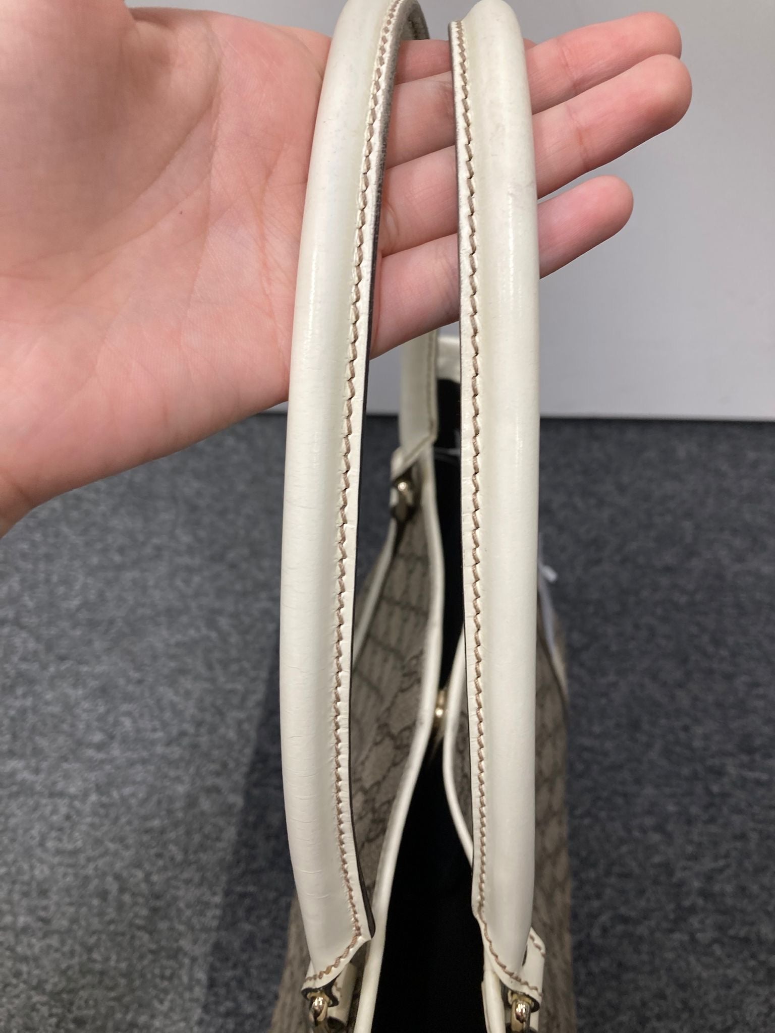 Gucci tote bag canvas y blanco
