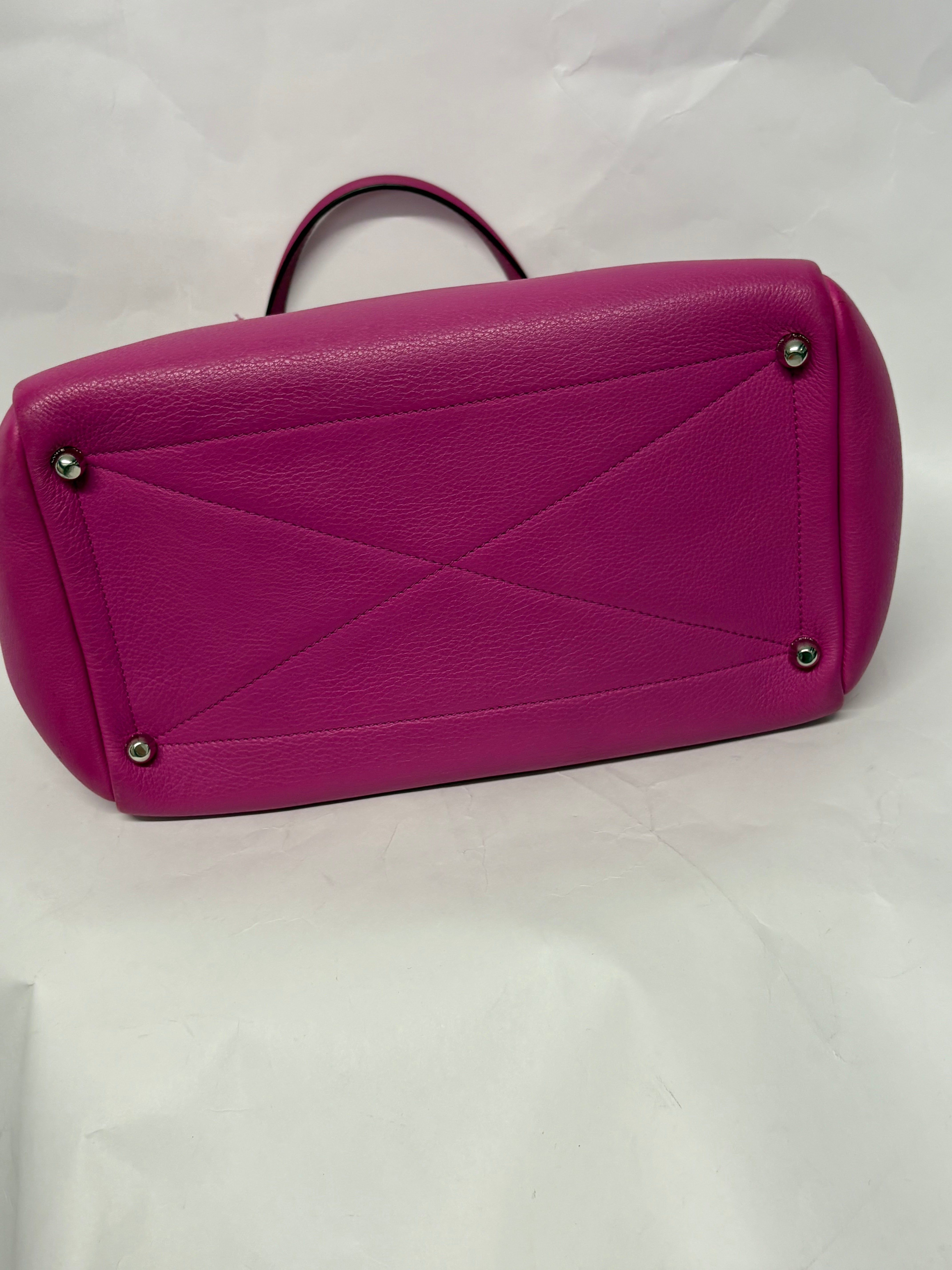 Loewe Bolso Vintage Fucsia Piel con Detalles Exóticos
