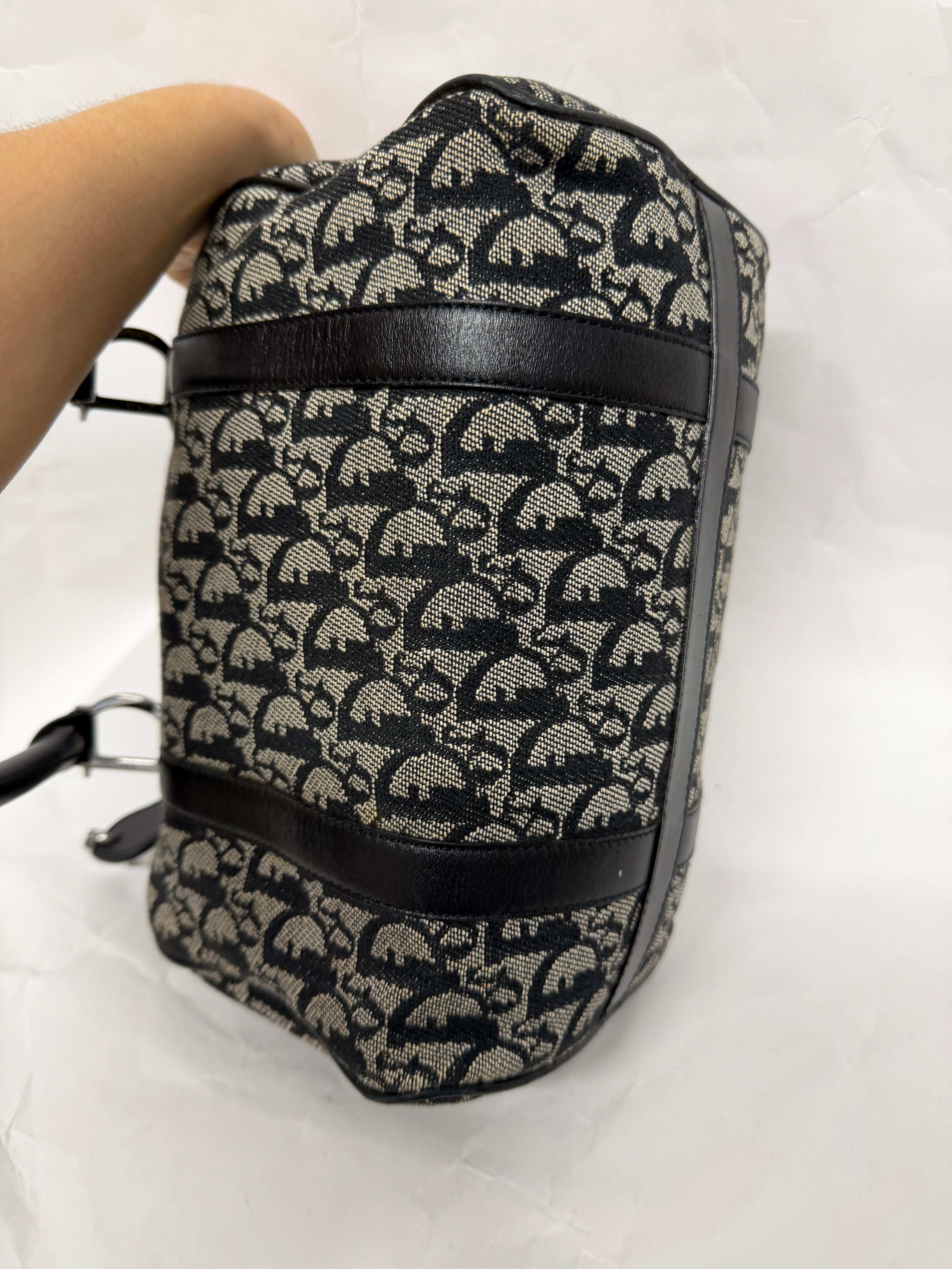 Dior Trotter Boston 25 Canvas Negro