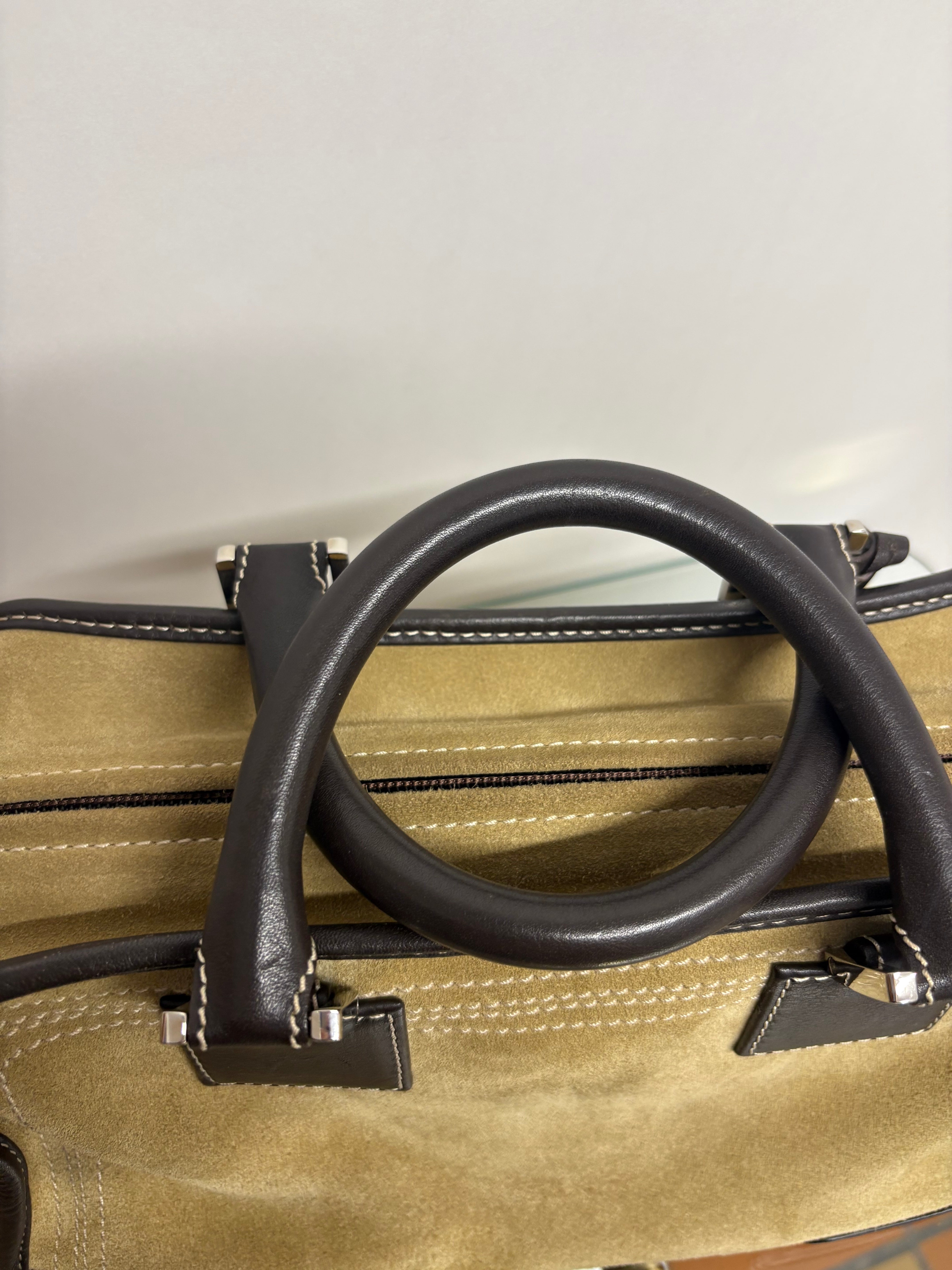 Loewe amazona 30 vintage ante beige y marrón
