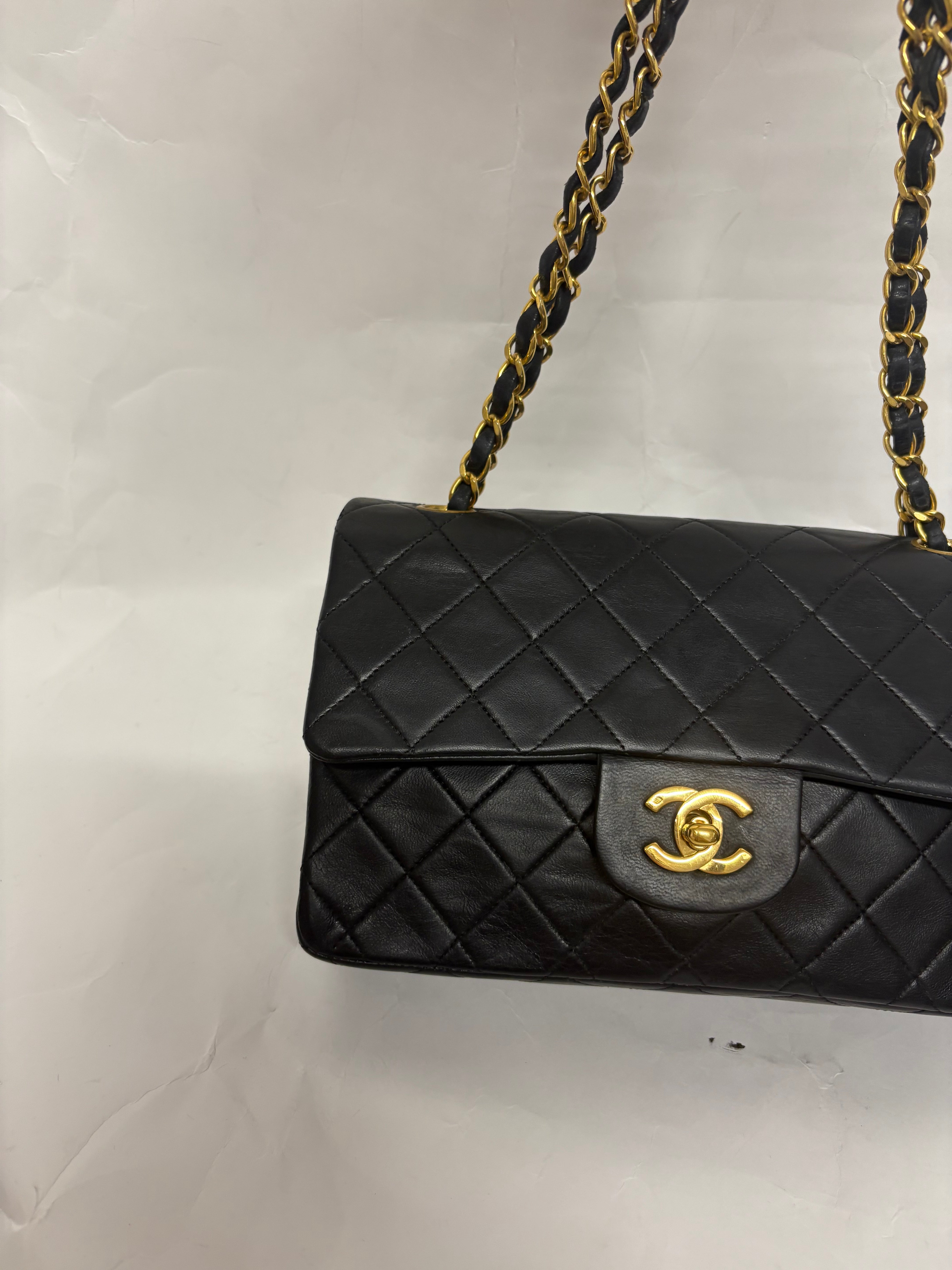 Chanel Timeless Matelassé 23 Double Flap negro serie 1