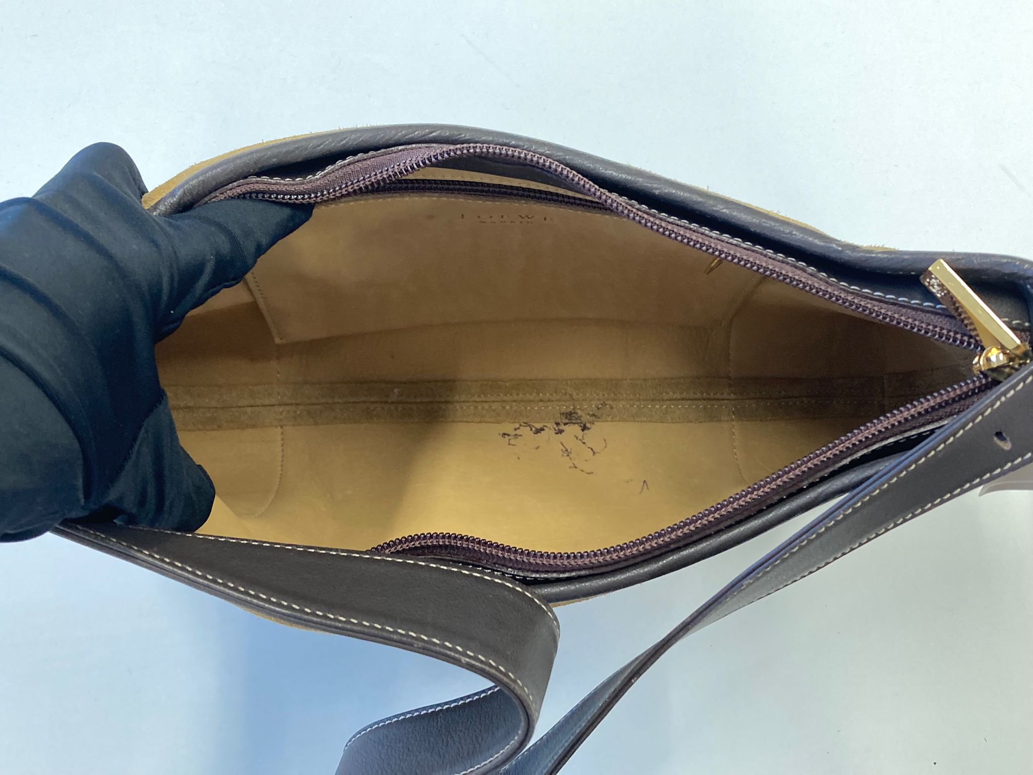 Loewe bolso hombro ante marrón vintage