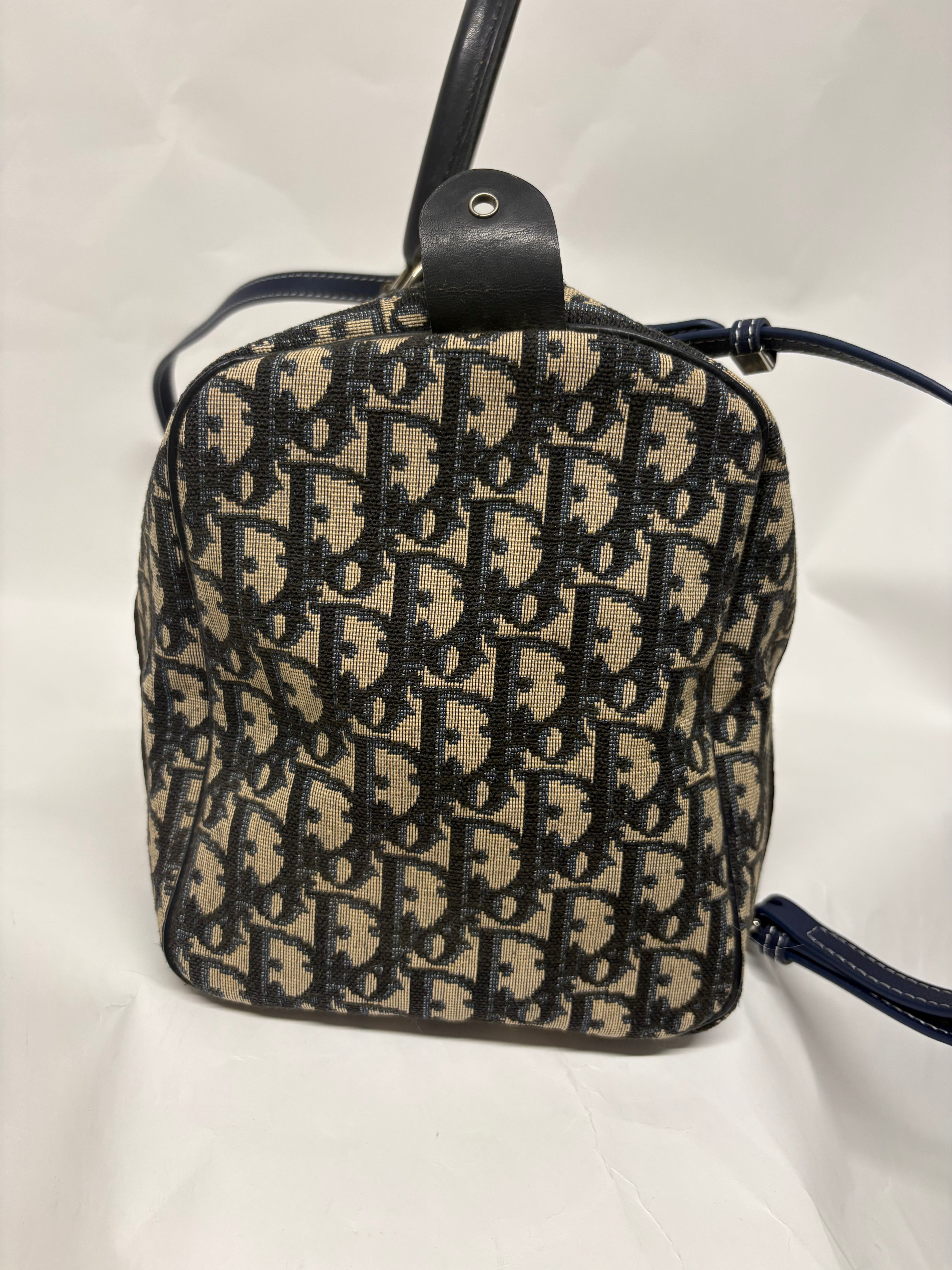 Christian Dior Trotter Bowling 30 Azul Marino con bandolera