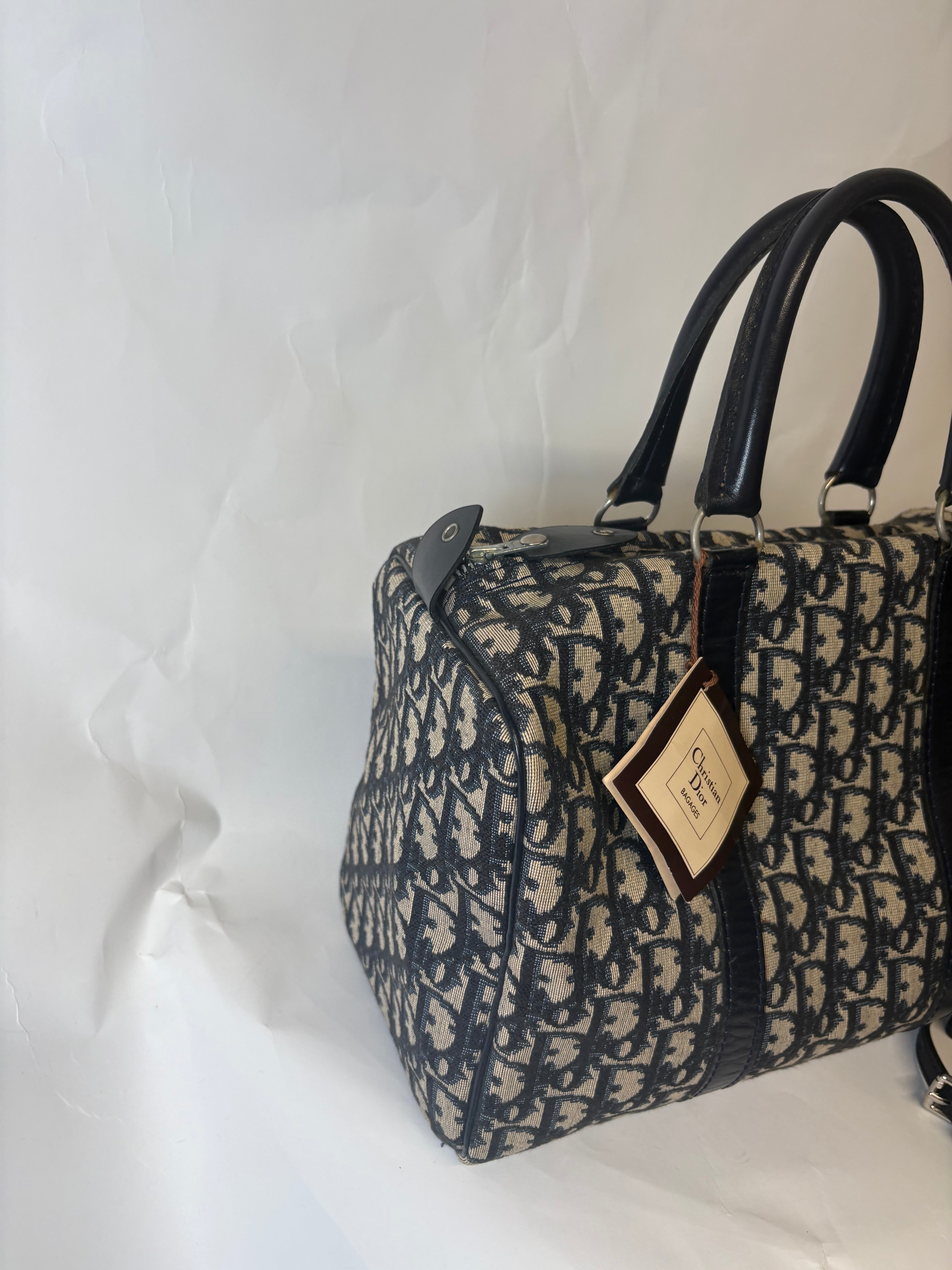 Christian Dior Boston Trotter 30 Azul marino – Con Bandolera