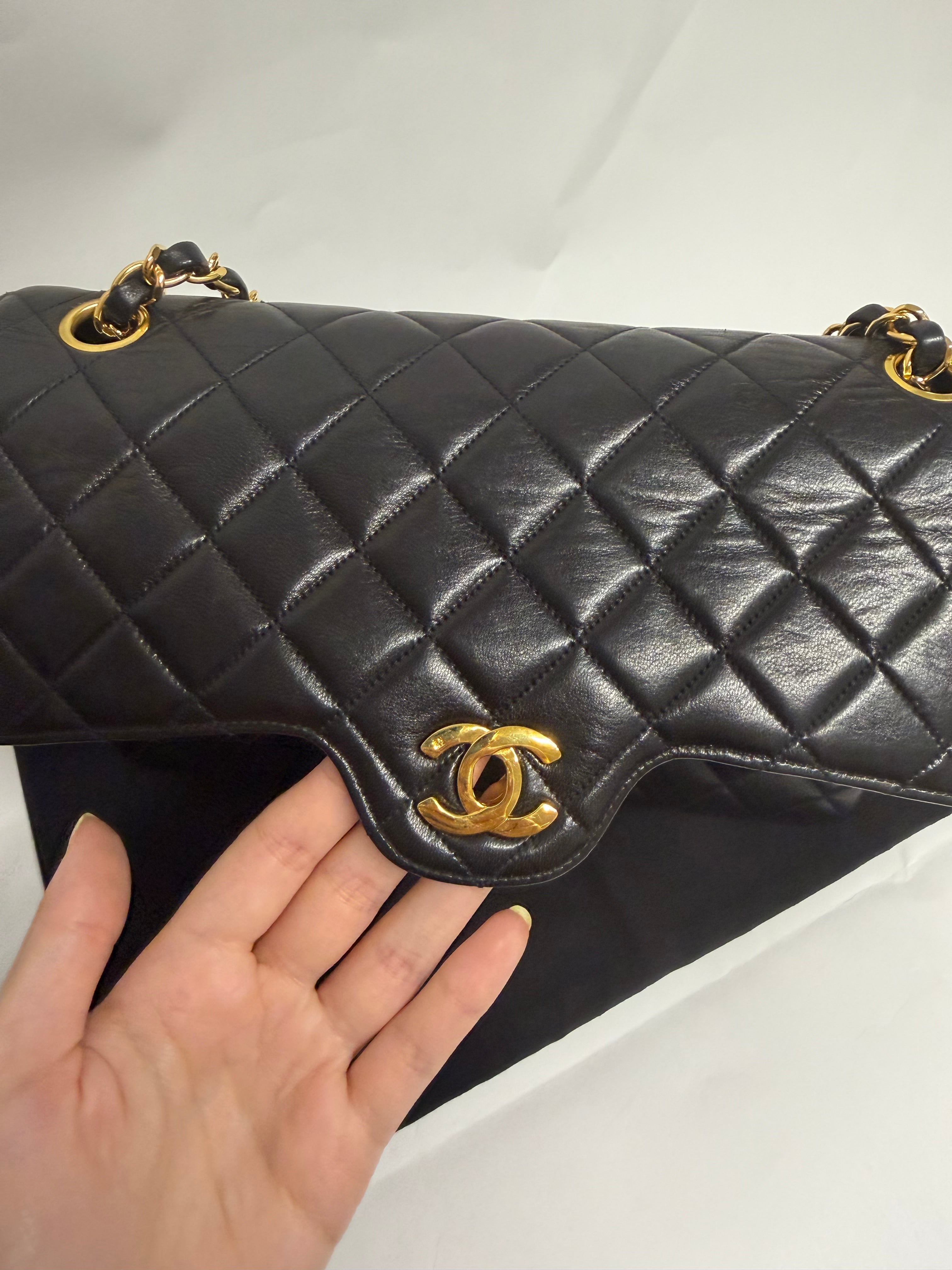 Chanel Timeless 25 Lambskin Negro Double Flap · Serie 2