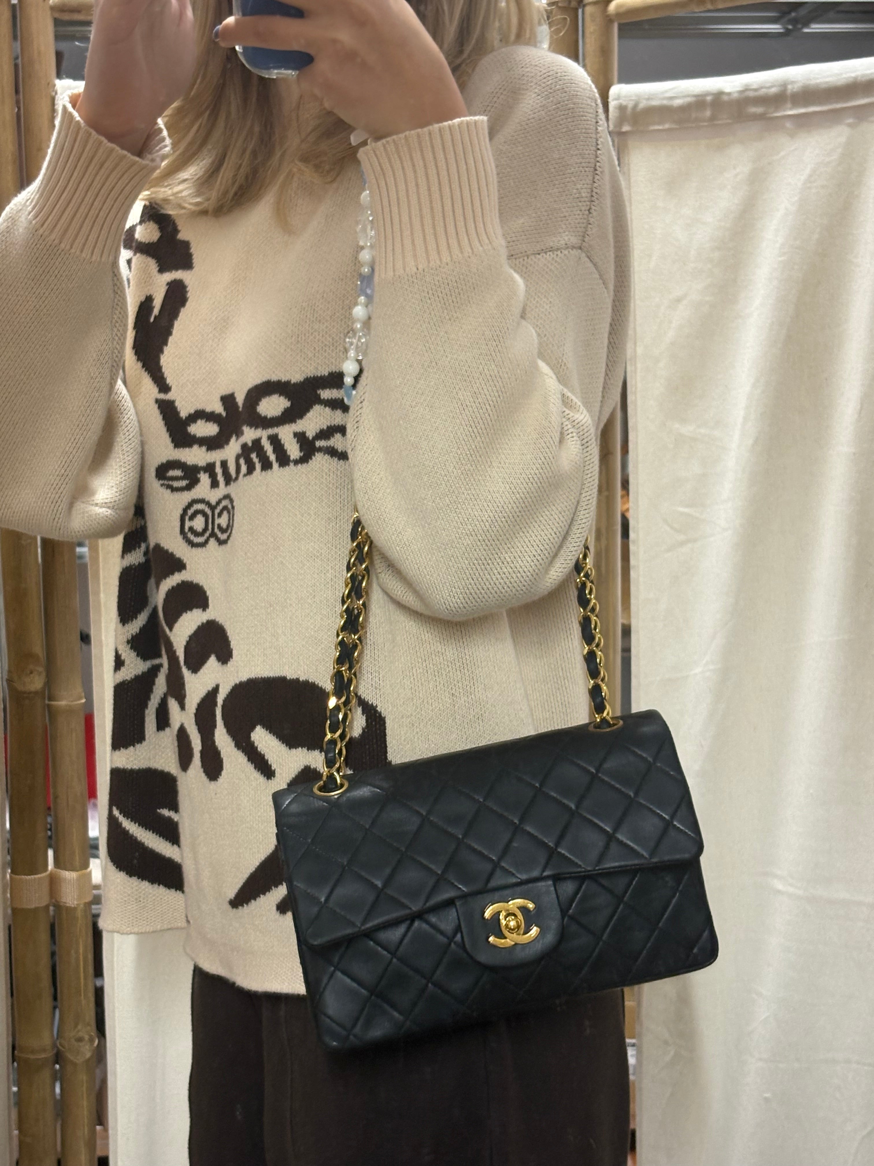 Chanel Timeless Matelassé 23 Double Flap negro serie 1