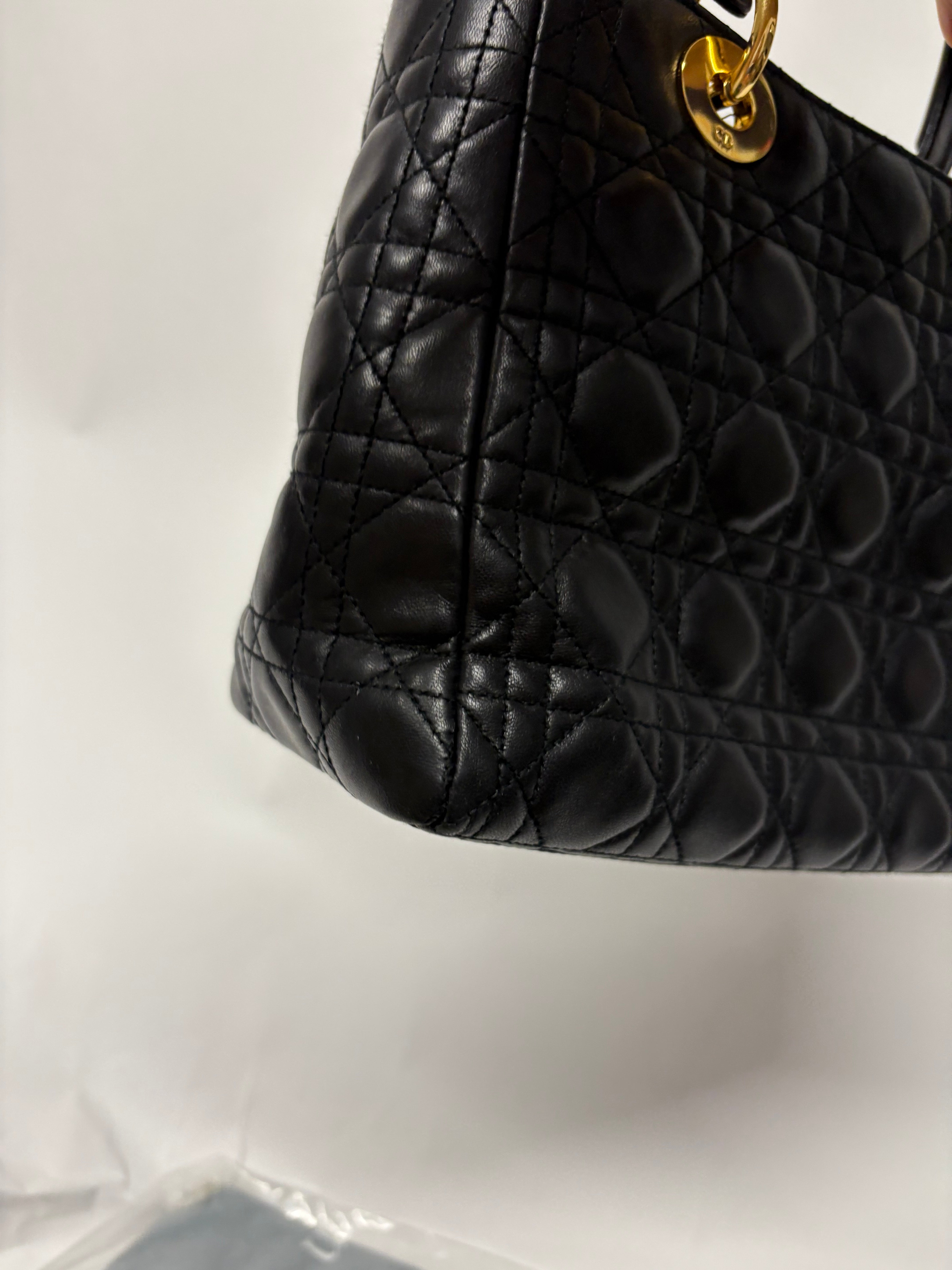 Christian Dior Lady Dior Mediano Cannage Negra Vintage