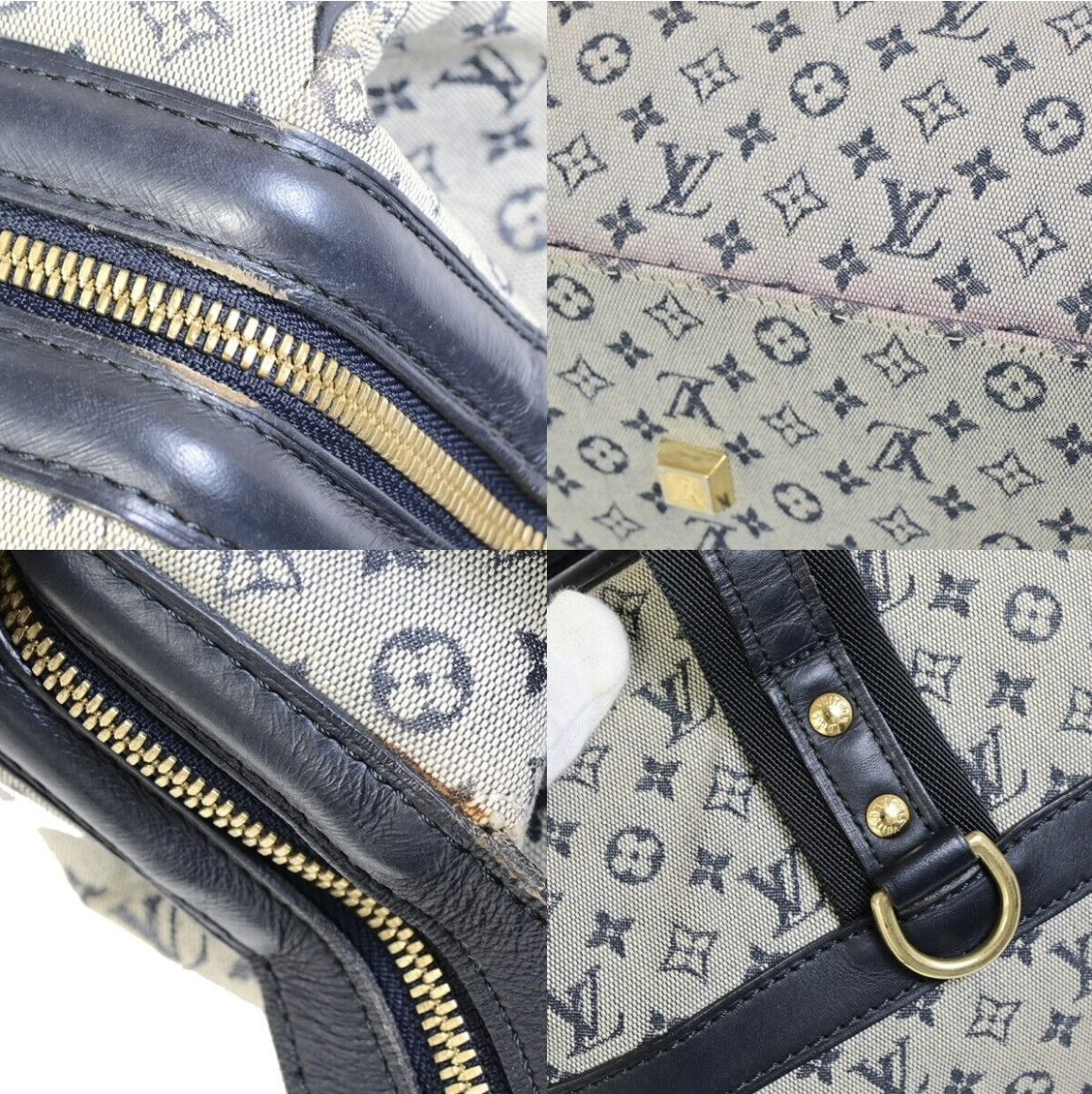 Louis Vuitton Joséphine azul en lona canvas