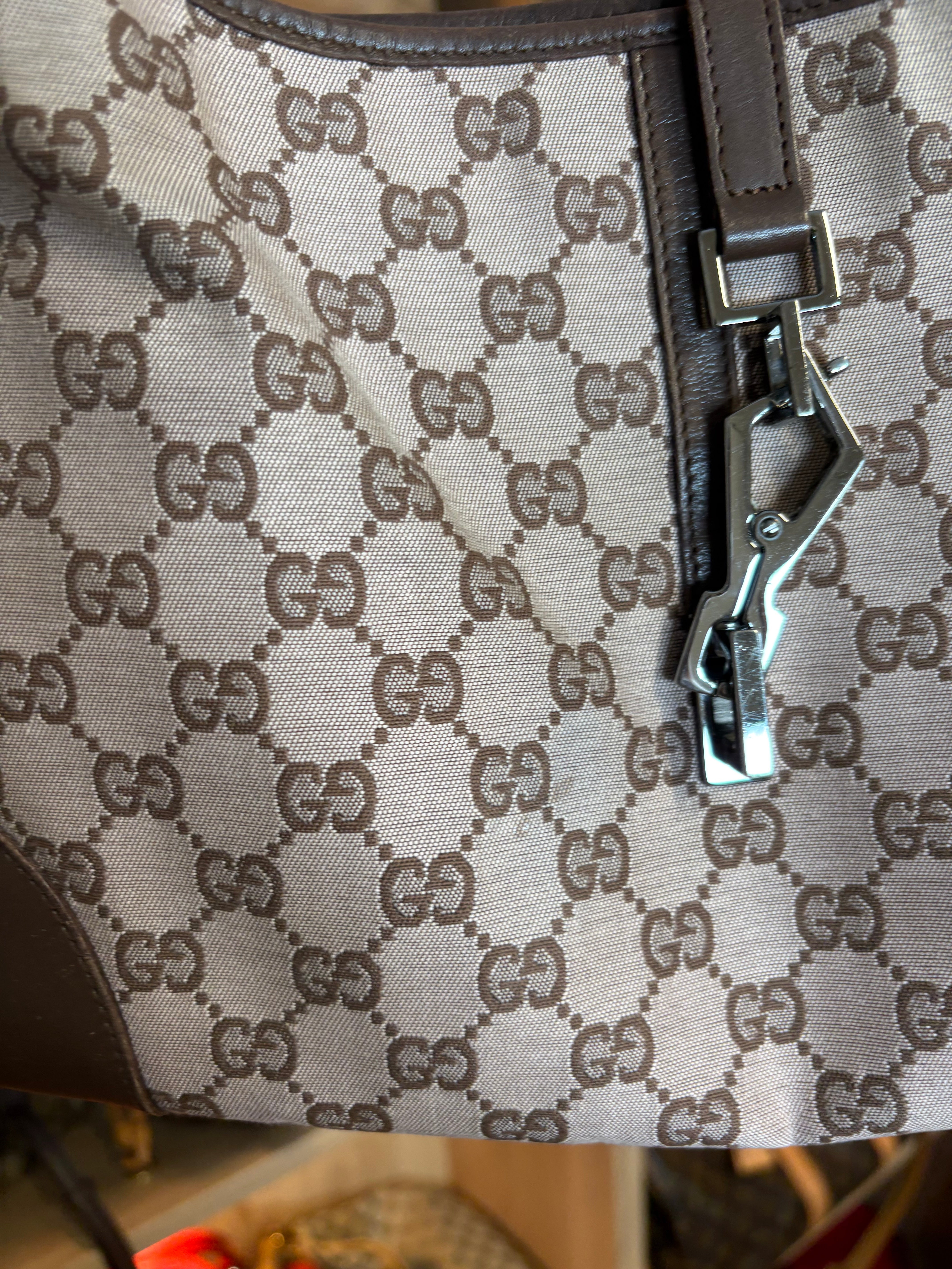 Gucci Jackie Vintage canvas marrón