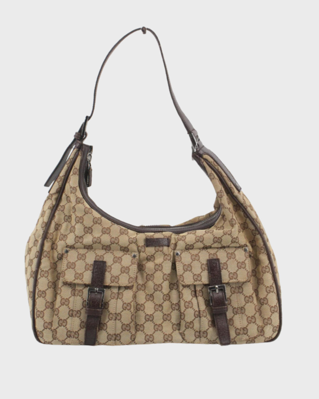 GUCCI Bolso de hombro GG Canvas con bolsillos frontales