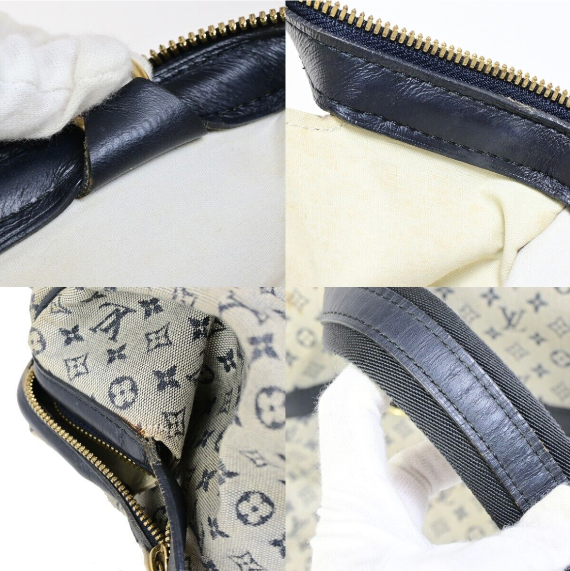 Louis Vuitton Joséphine azul en lona canvas