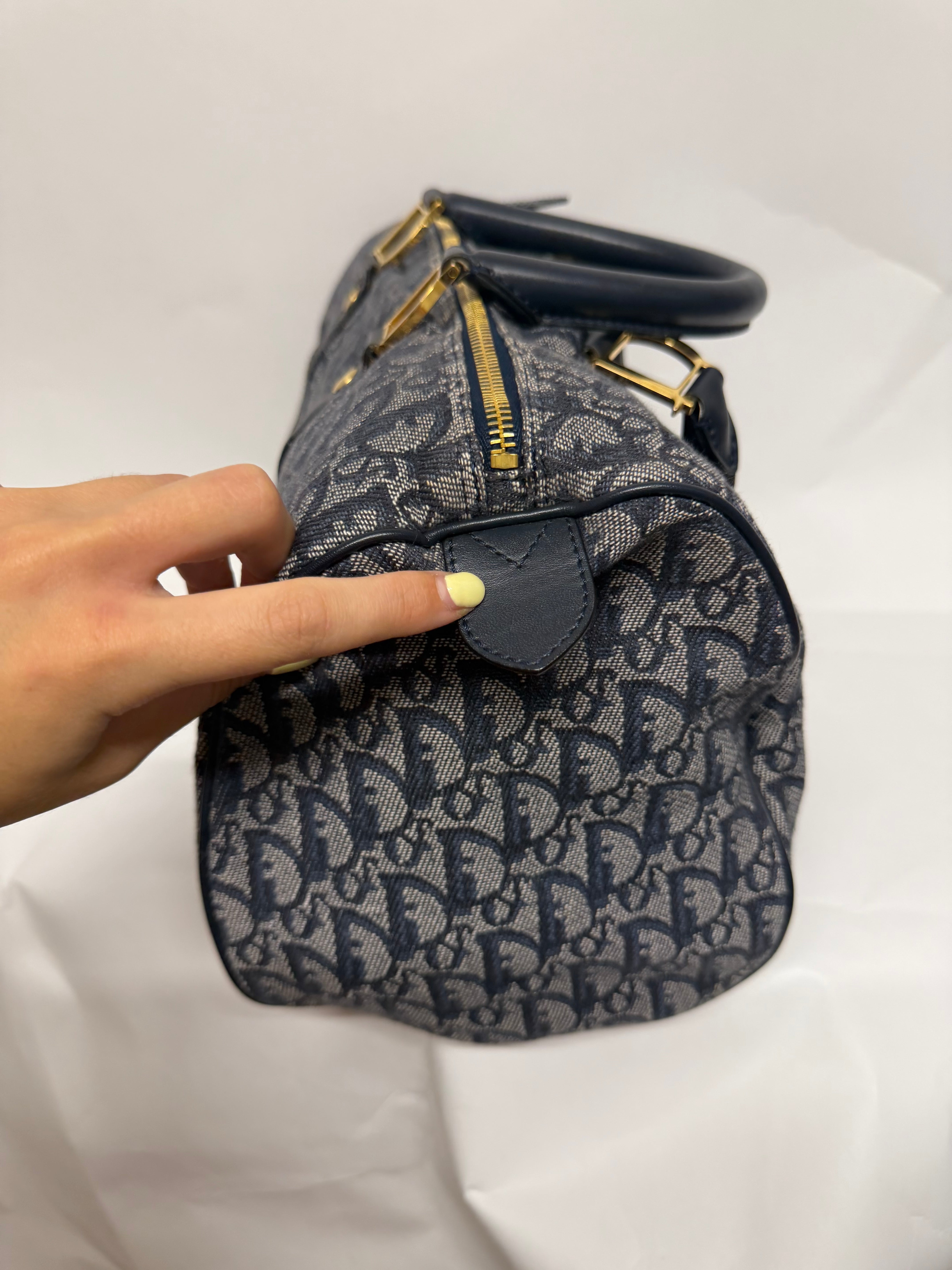 Christian Dior Trotter Boston 35 Navy