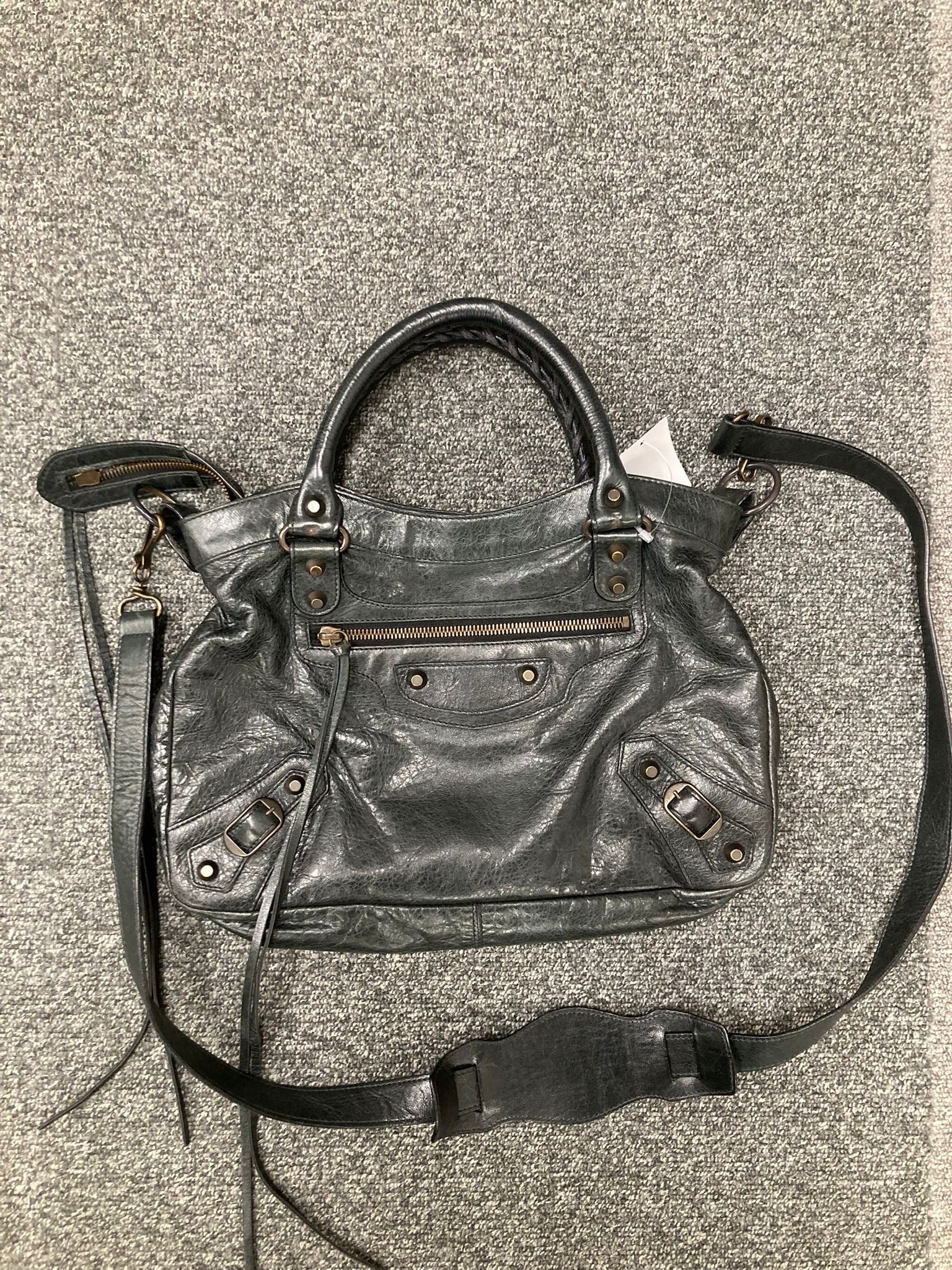 Balenciaga City Classic bandolera – Piel verde oscuro