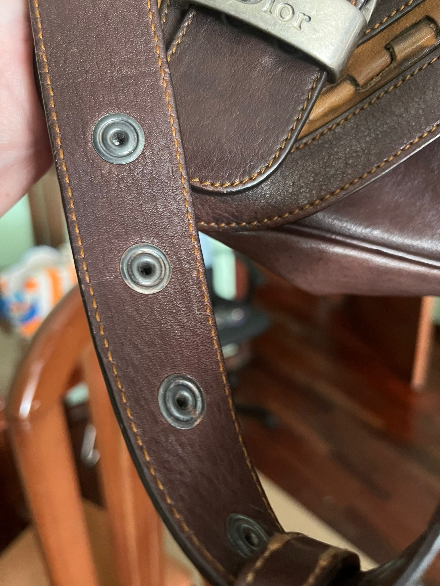 Dior Gaucho Vintage Bandolera Marrón
