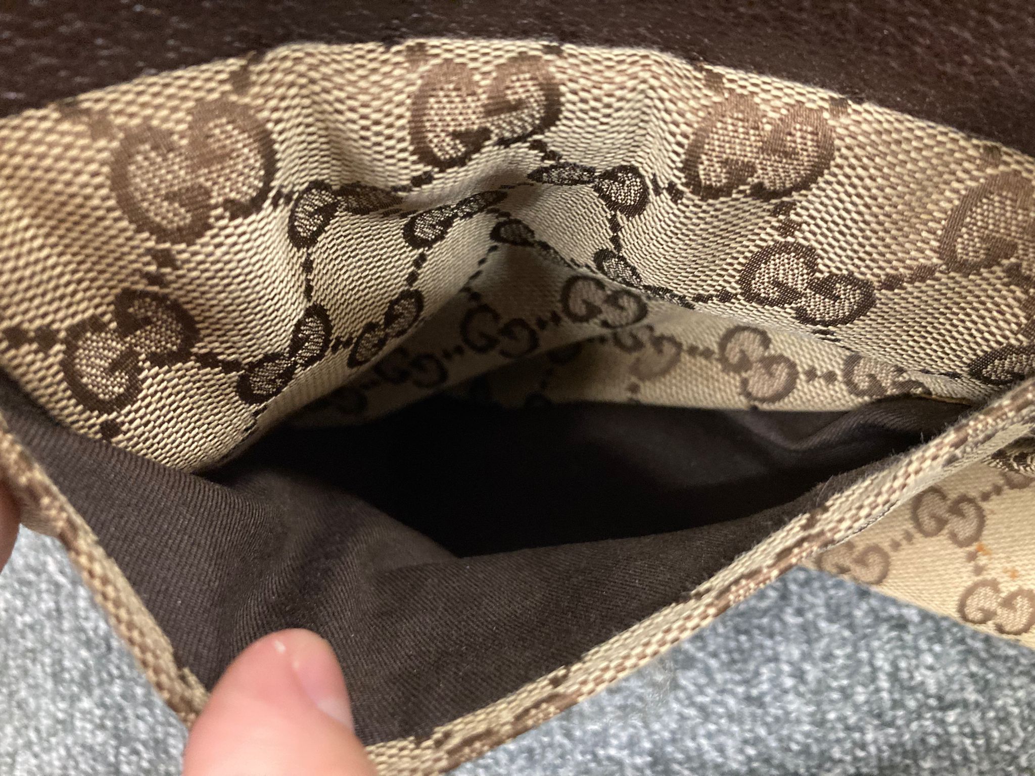 Riñonera Gucci gg canvas marrón