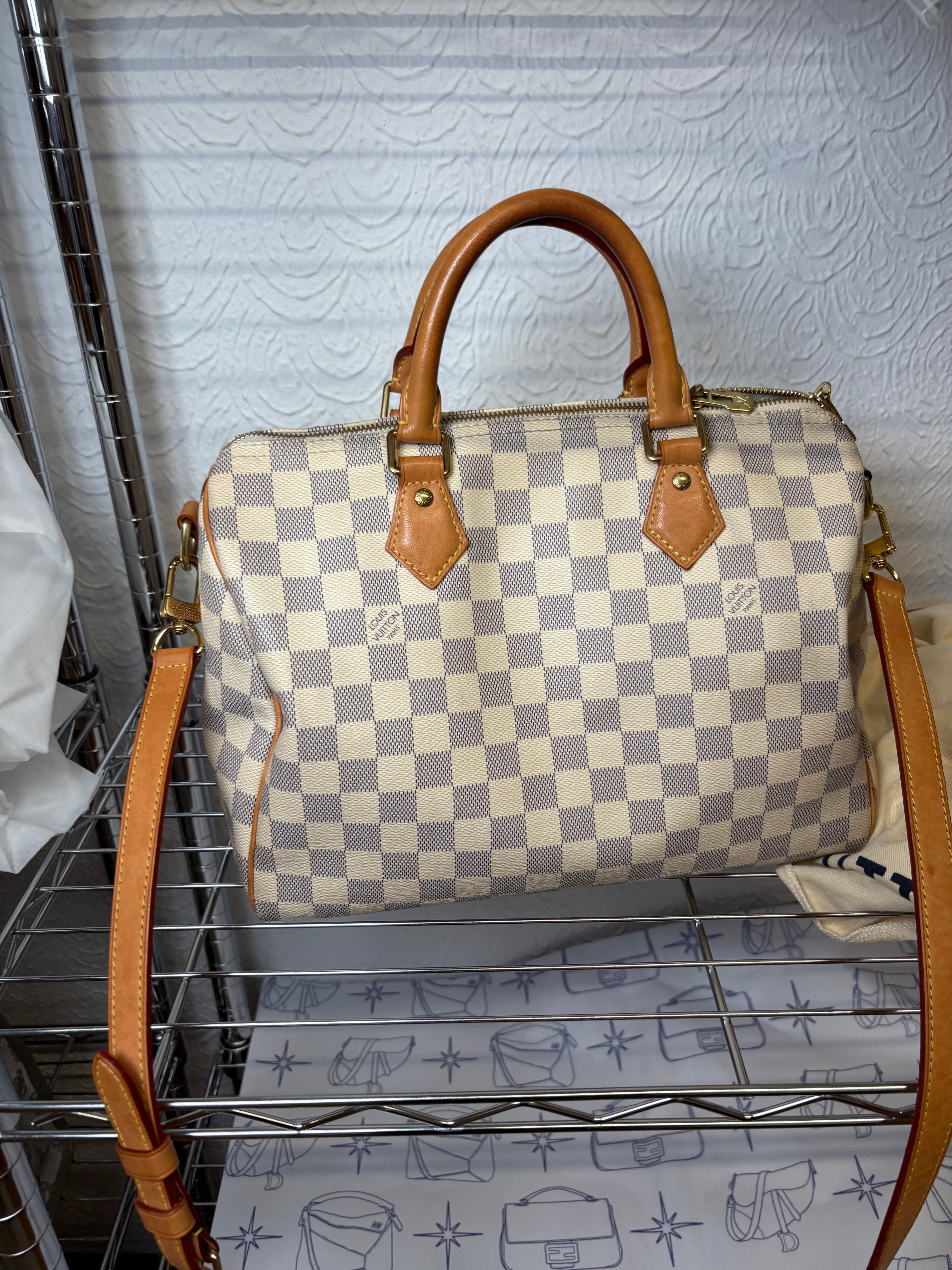 Louis Vuitton Speedy Bandoulière 30 Damier Azur