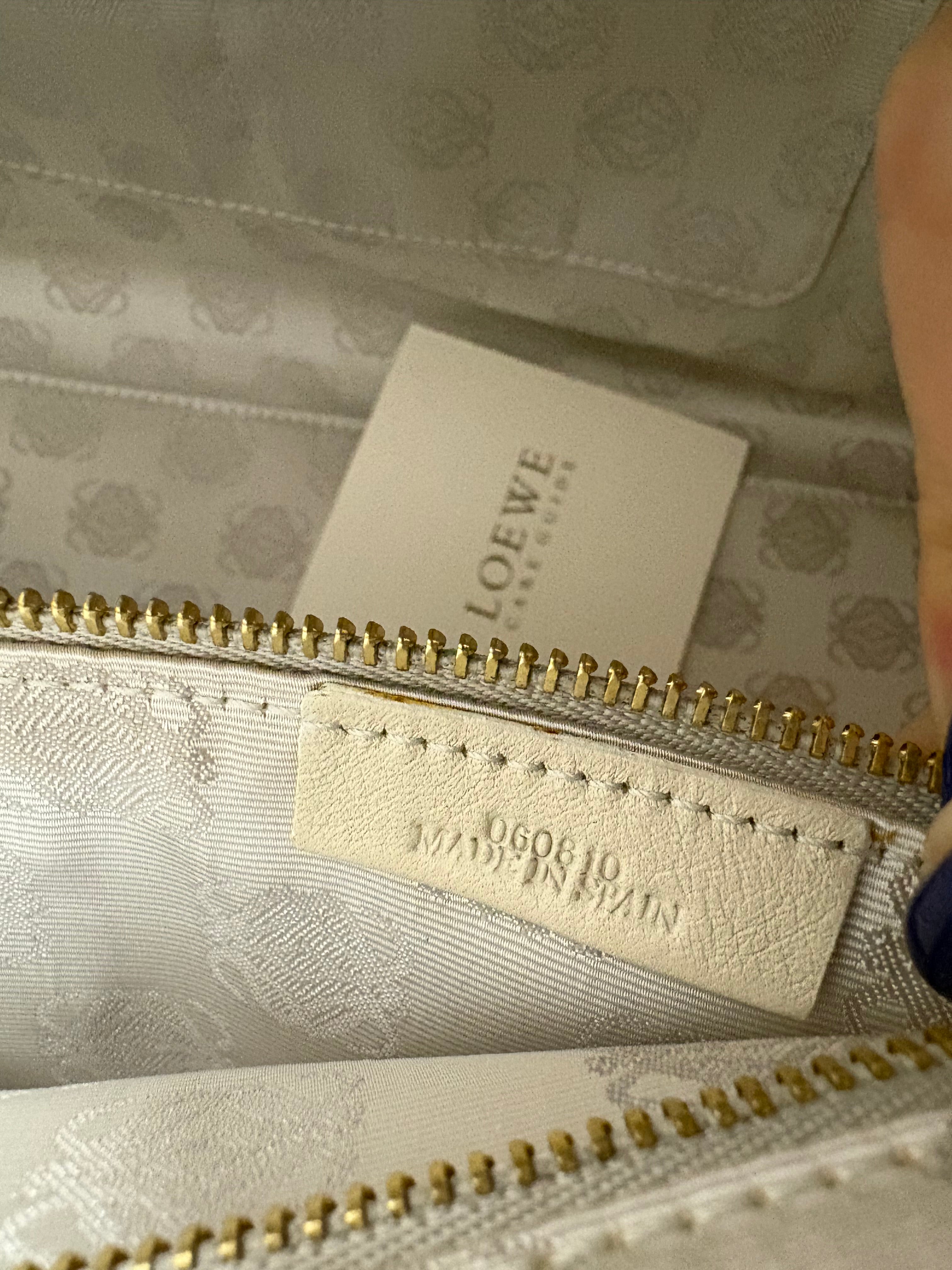 Loewe amazona 35 denim azul y rosa