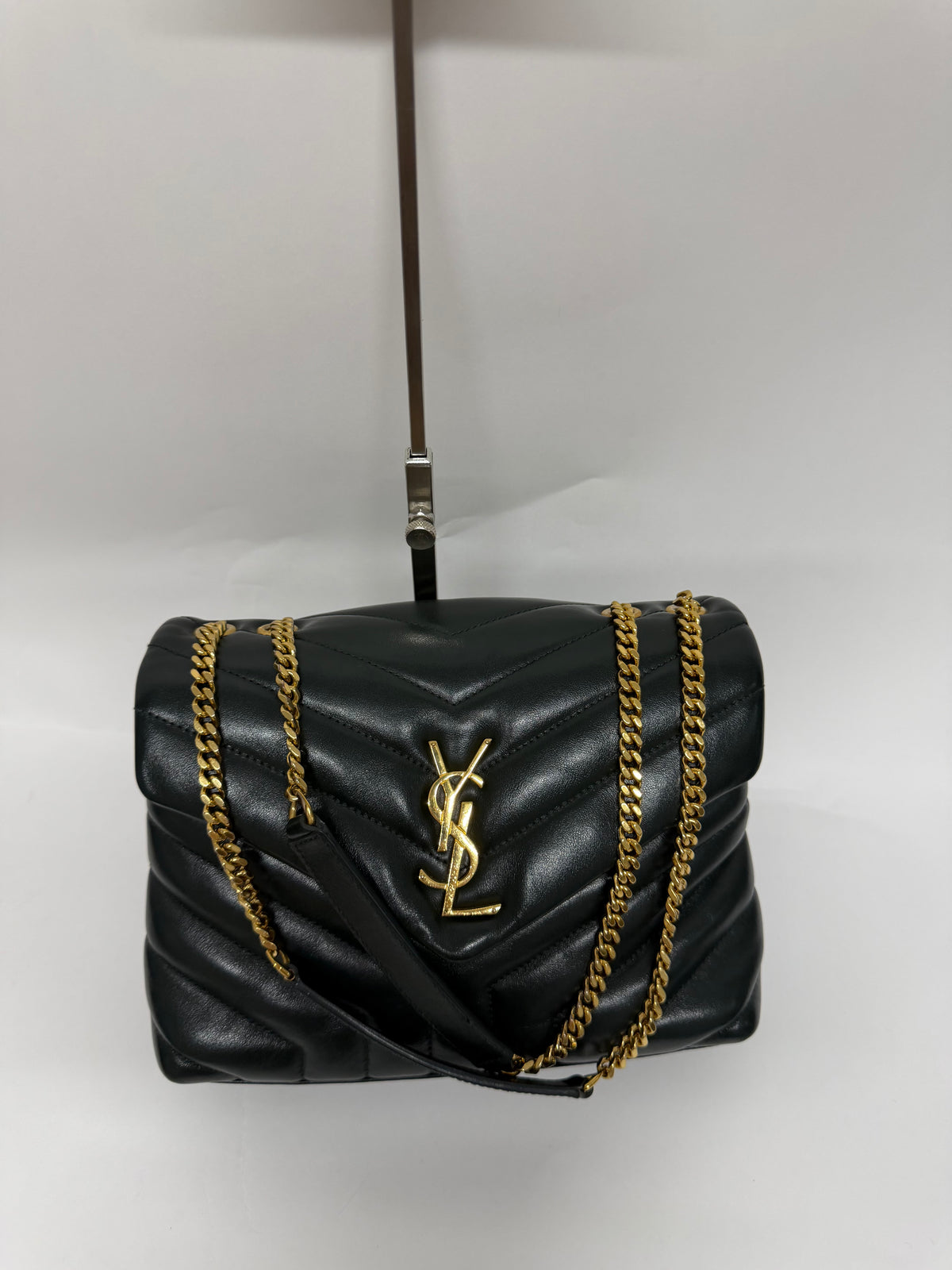 Saint Laurent LouLou Small Piel de Becerro Matelassé Verde Oscuro Full Set